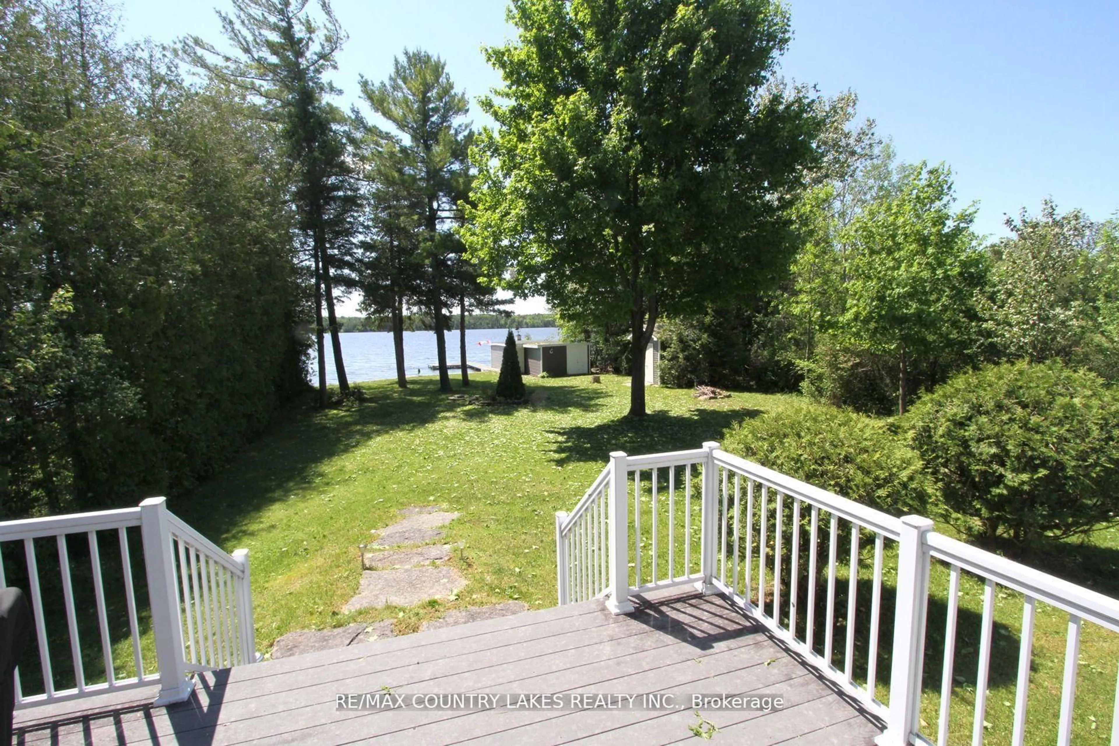Patio, water/lake/river/ocean view for 275 Mcguire Beach Rd, Kawartha Lakes Ontario K0M 2B0