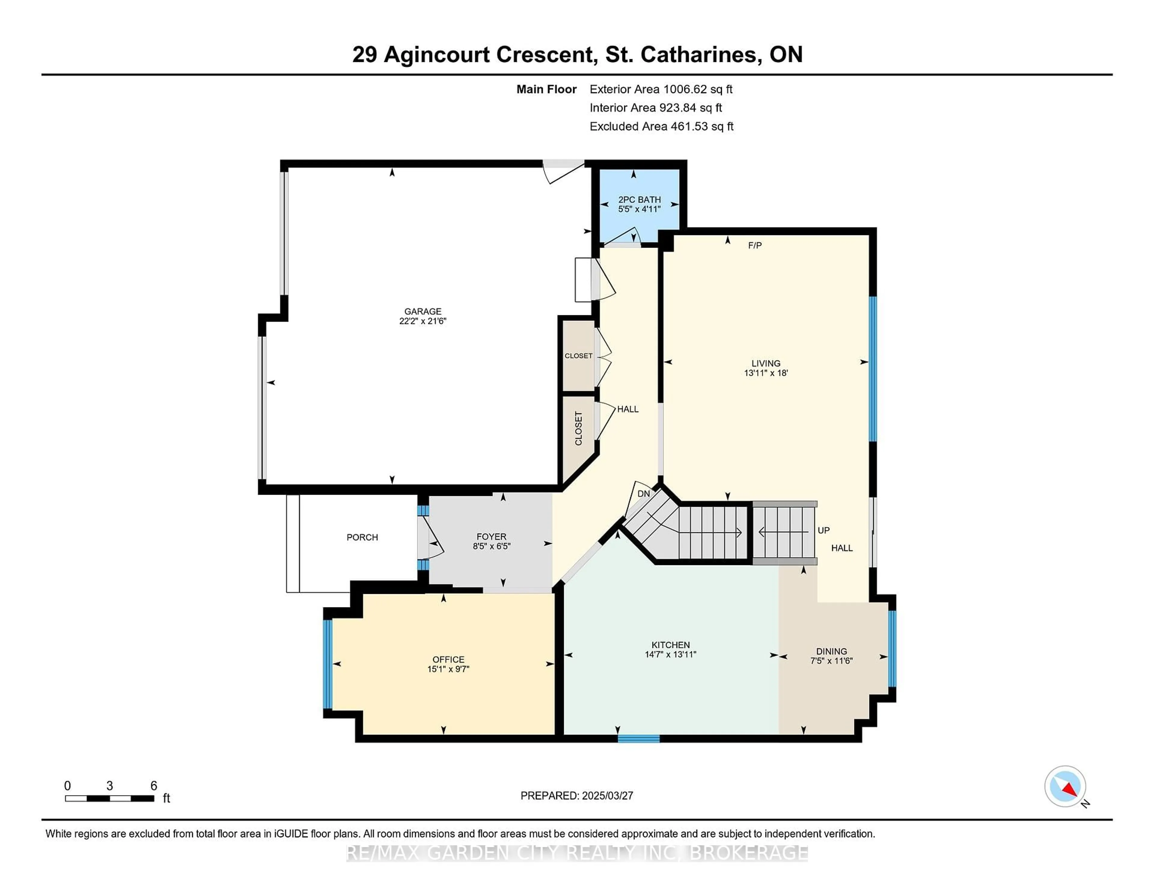 Floor plan for 29 Agincourt Cres, St. Catharines Ontario L2S 4B4