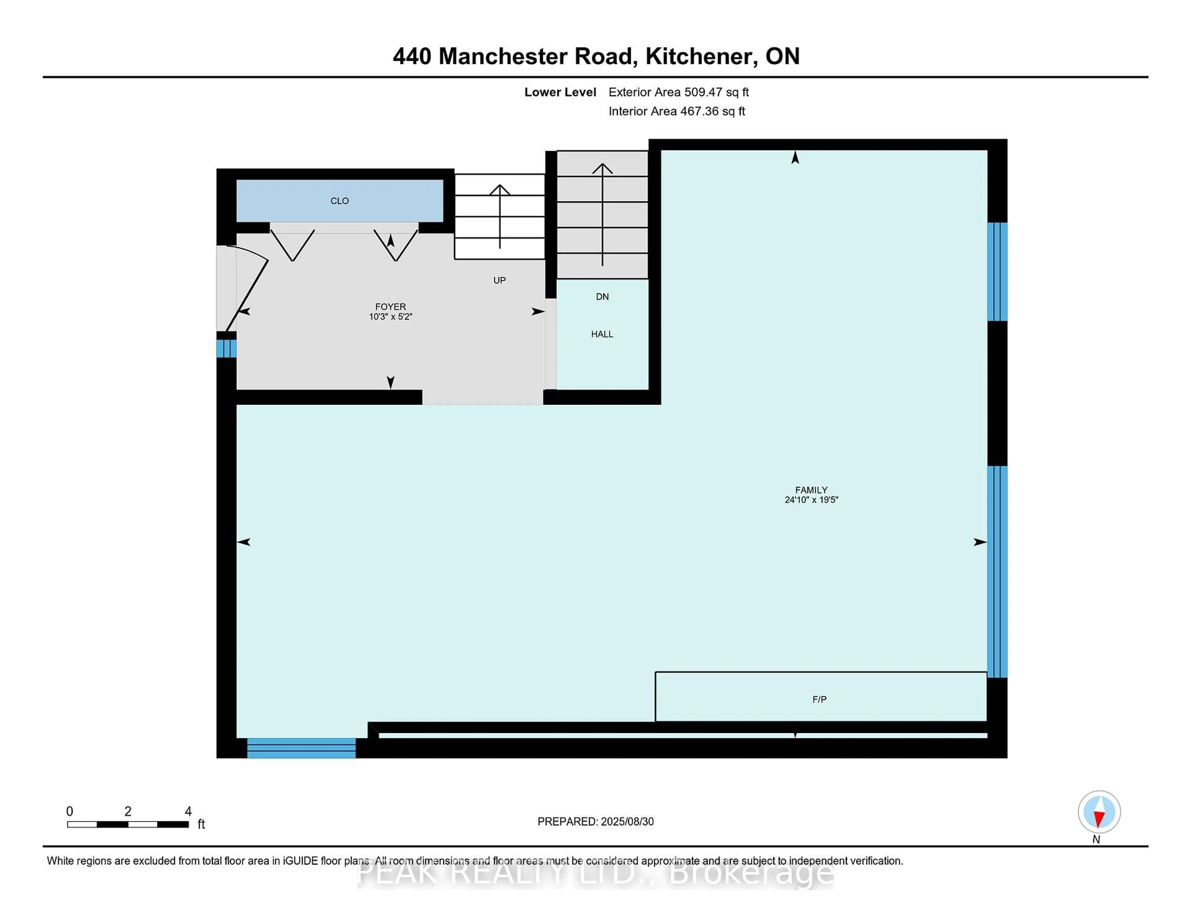 Floor plan for 440 Manchester Rd, Kitchener Ontario N2B 1A5