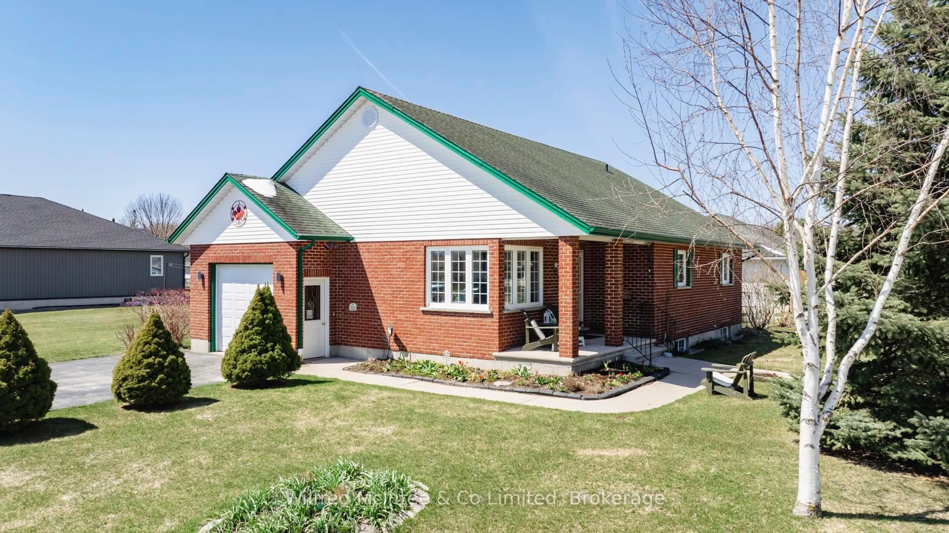 Home with brick exterior material, street for 12 Jonathan Cres, South Bruce Ontario N0G 2J0