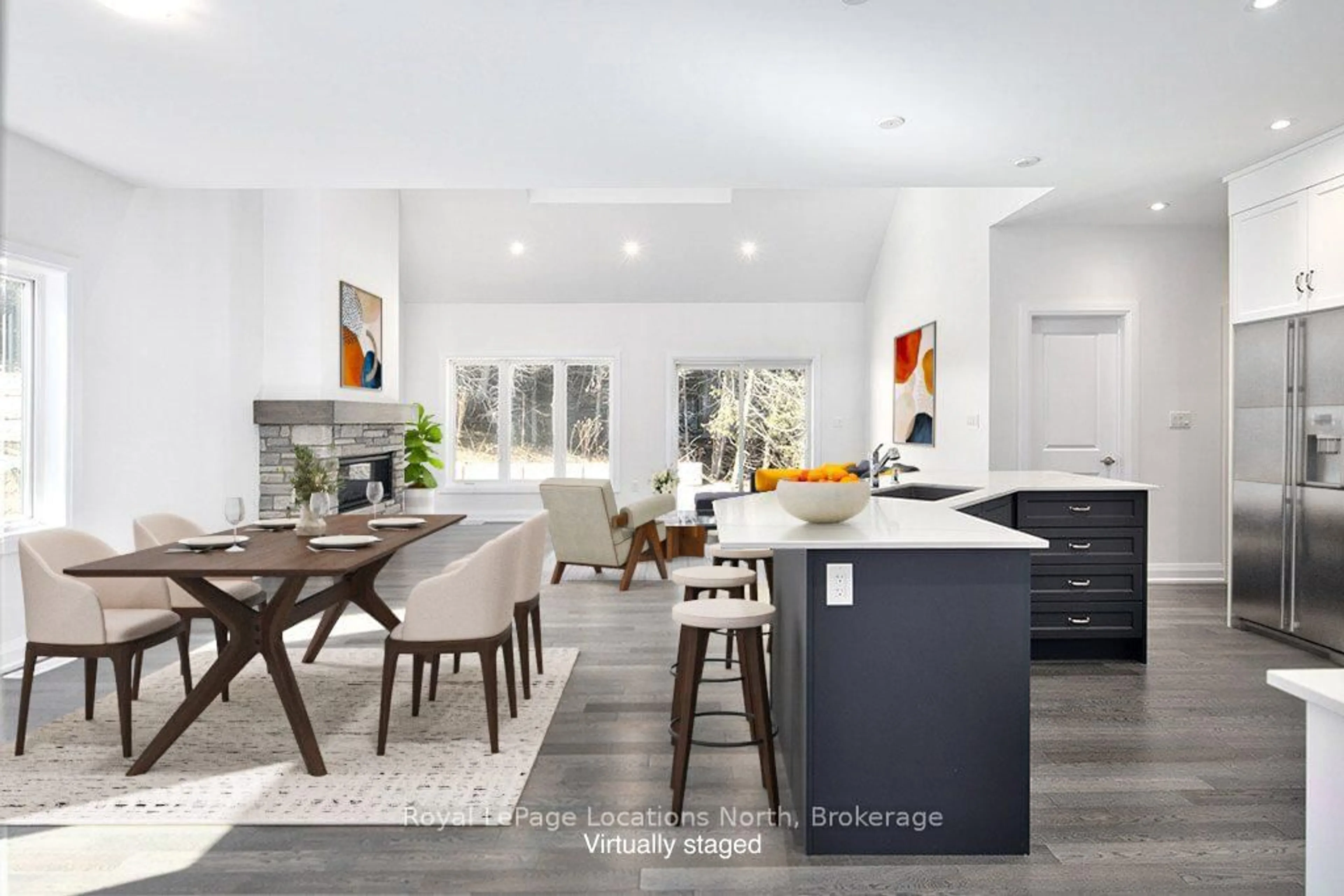 Open concept kitchen, ceramic/tile floor for 124 Beacon Dr, Blue Mountains Ontario N0H 2P0