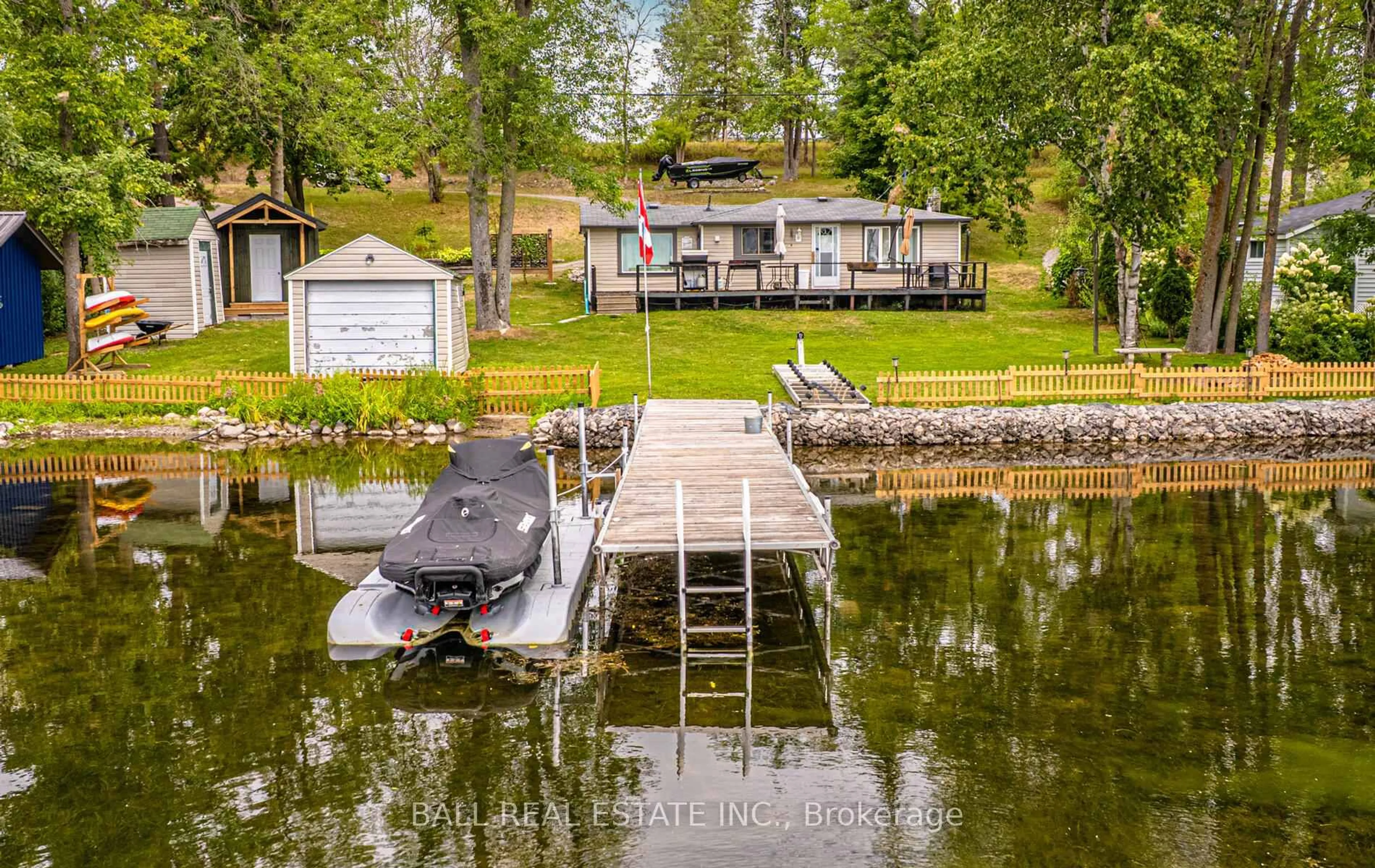 A pic from outside/outdoor area/front of a property/back of a property/a pic from drone, water/lake/river/ocean view for 1853 Youngs Point Rd, Selwyn Ontario K0L 2H0