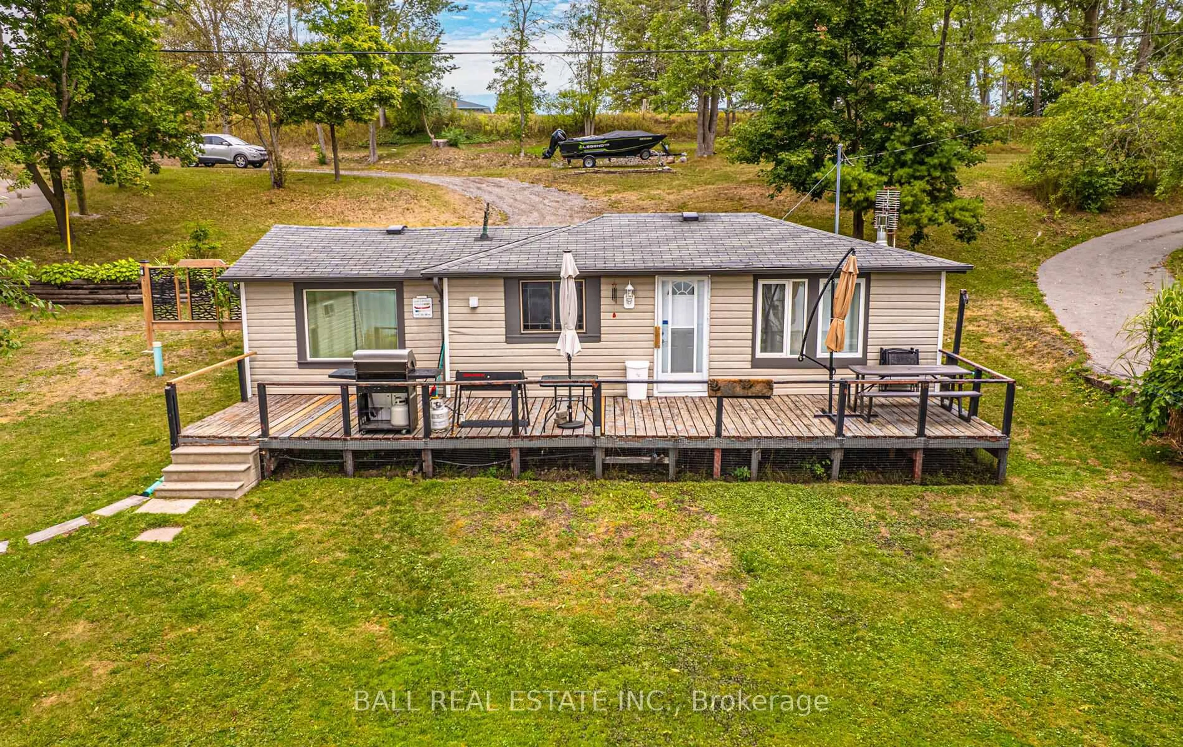 A pic from outside/outdoor area/front of a property/back of a property/a pic from drone, water/lake/river/ocean view for 1853 Youngs Point Rd, Selwyn Ontario K0L 2H0
