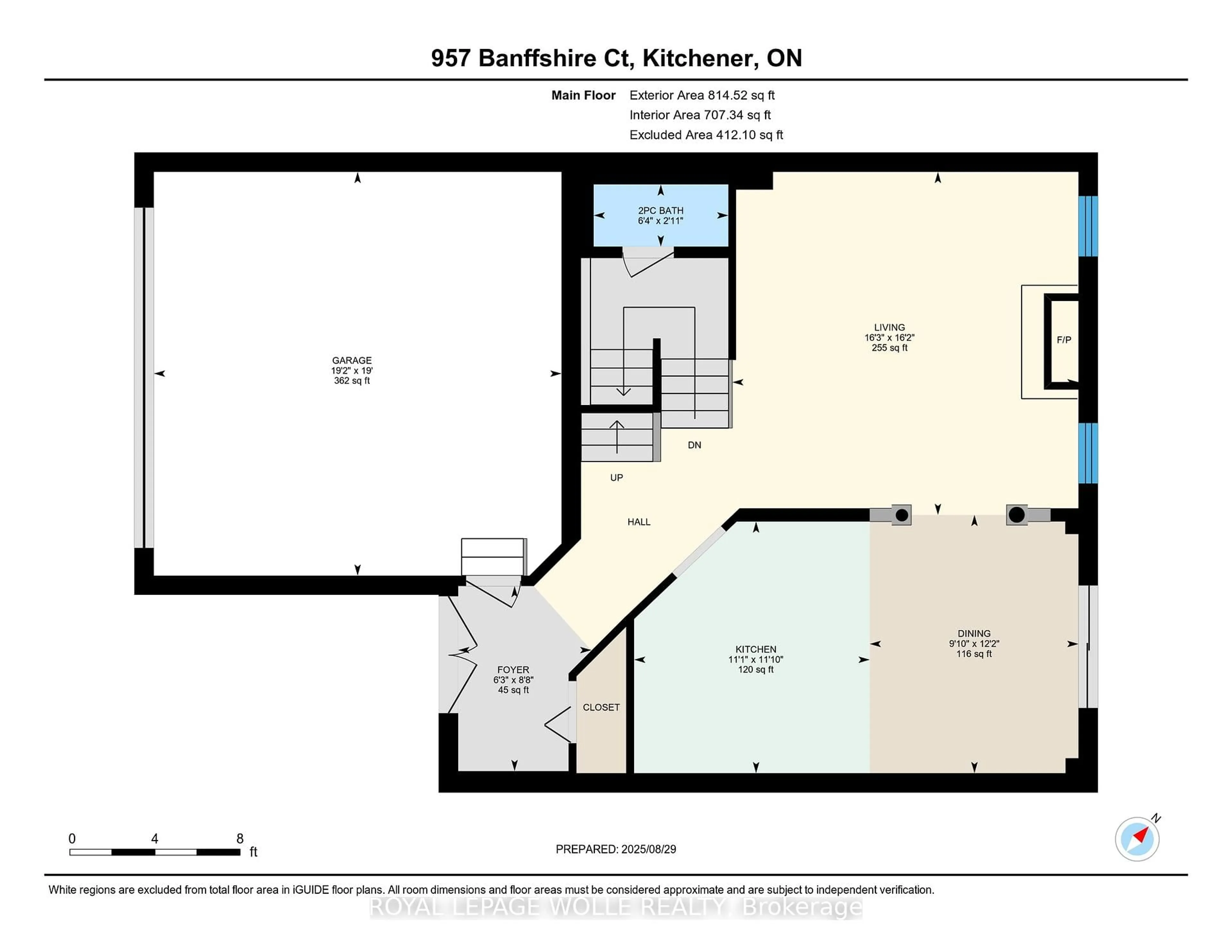 Floor plan for 957 Banffshire Crt, Kitchener Ontario N2R 1W8