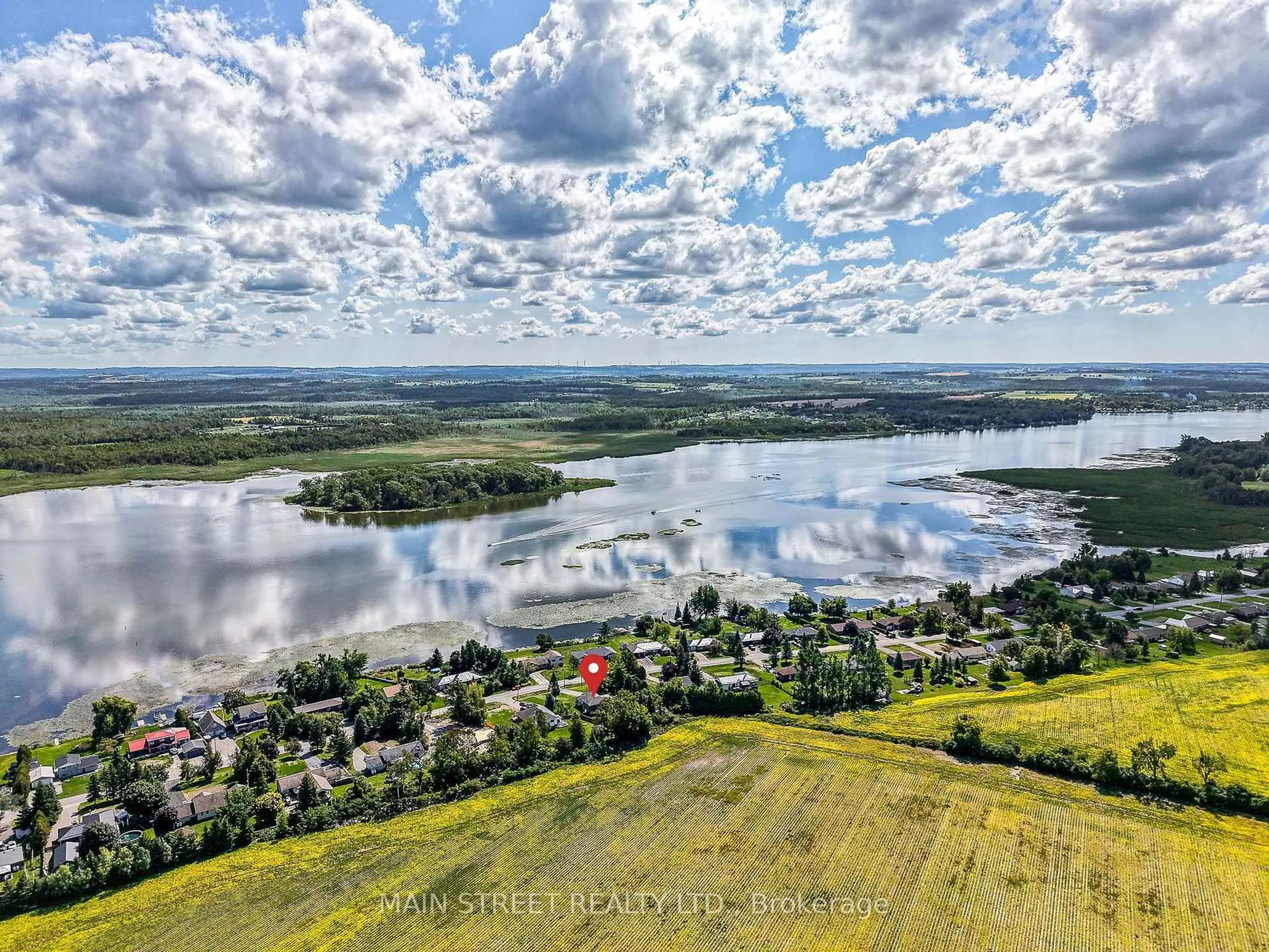 A pic from outside/outdoor area/front of a property/back of a property/a pic from drone, water/lake/river/ocean view for 93 O'Reilly Lane, Kawartha Lakes Ontario K0M 2C0
