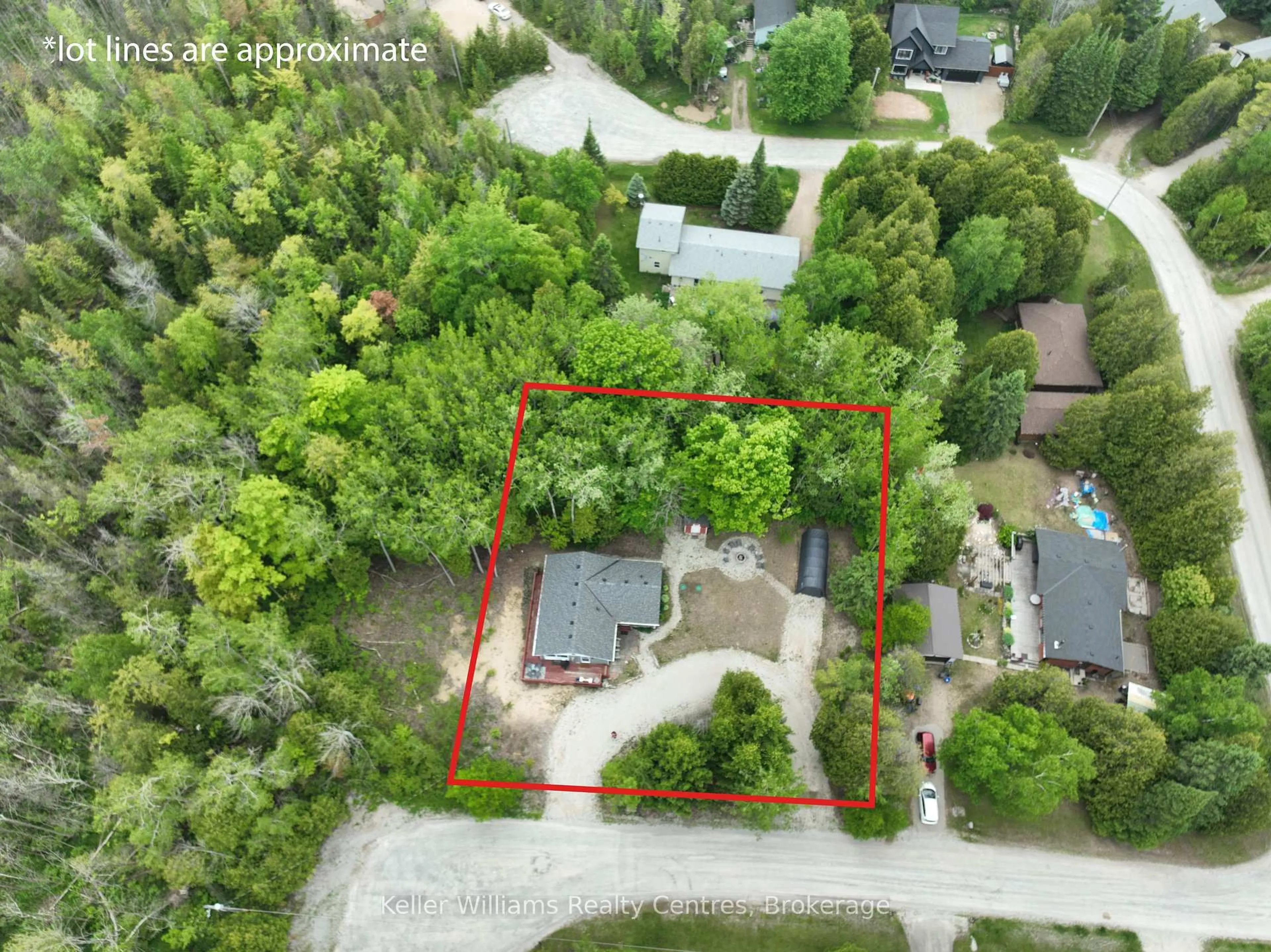 A pic from outside/outdoor area/front of a property/back of a property/a pic from drone, unknown for 12 Pierce St, South Bruce Peninsula Ontario N0H 2T0