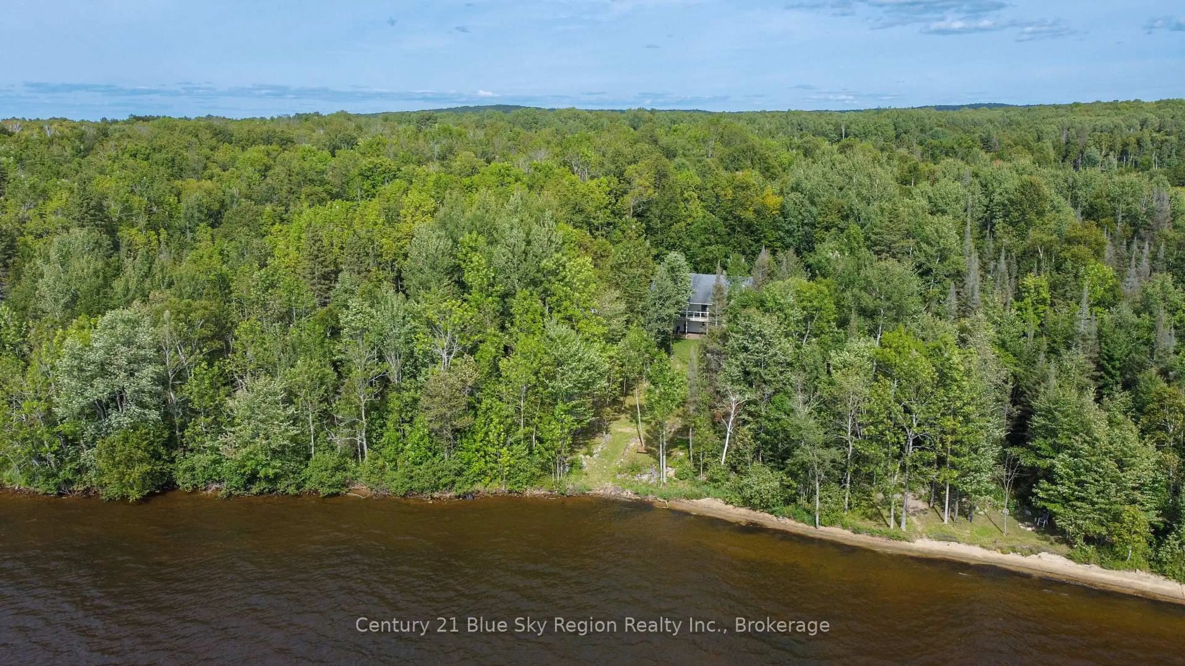 A pic from outside/outdoor area/front of a property/back of a property/a pic from drone, water/lake/river/ocean view for 501 Golf Course Rd, Chisholm Ontario P0H 1Z0