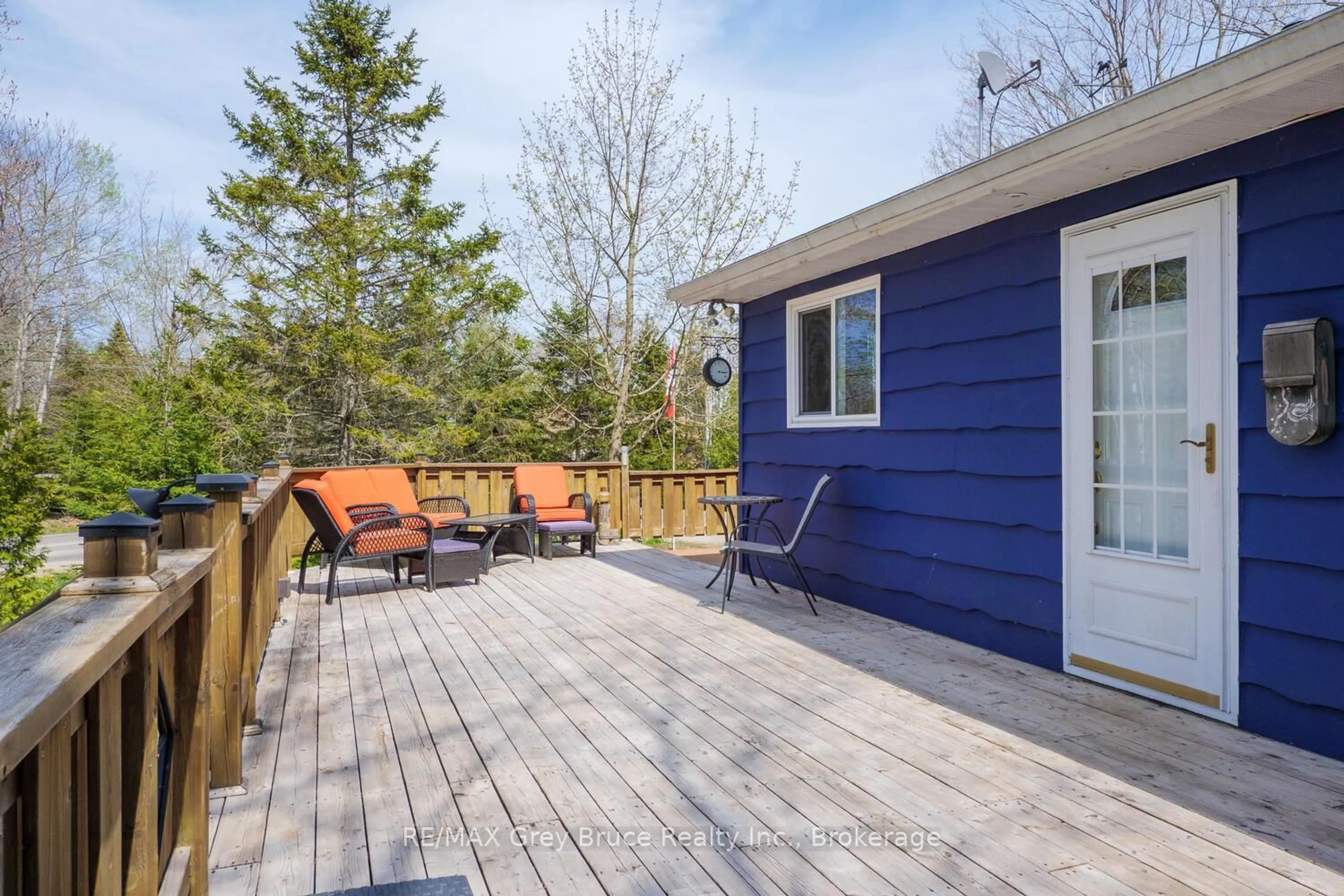 Patio, forest/trees view for 136 Maple Dr, Northern Bruce Peninsula Ontario N0H 1Z0