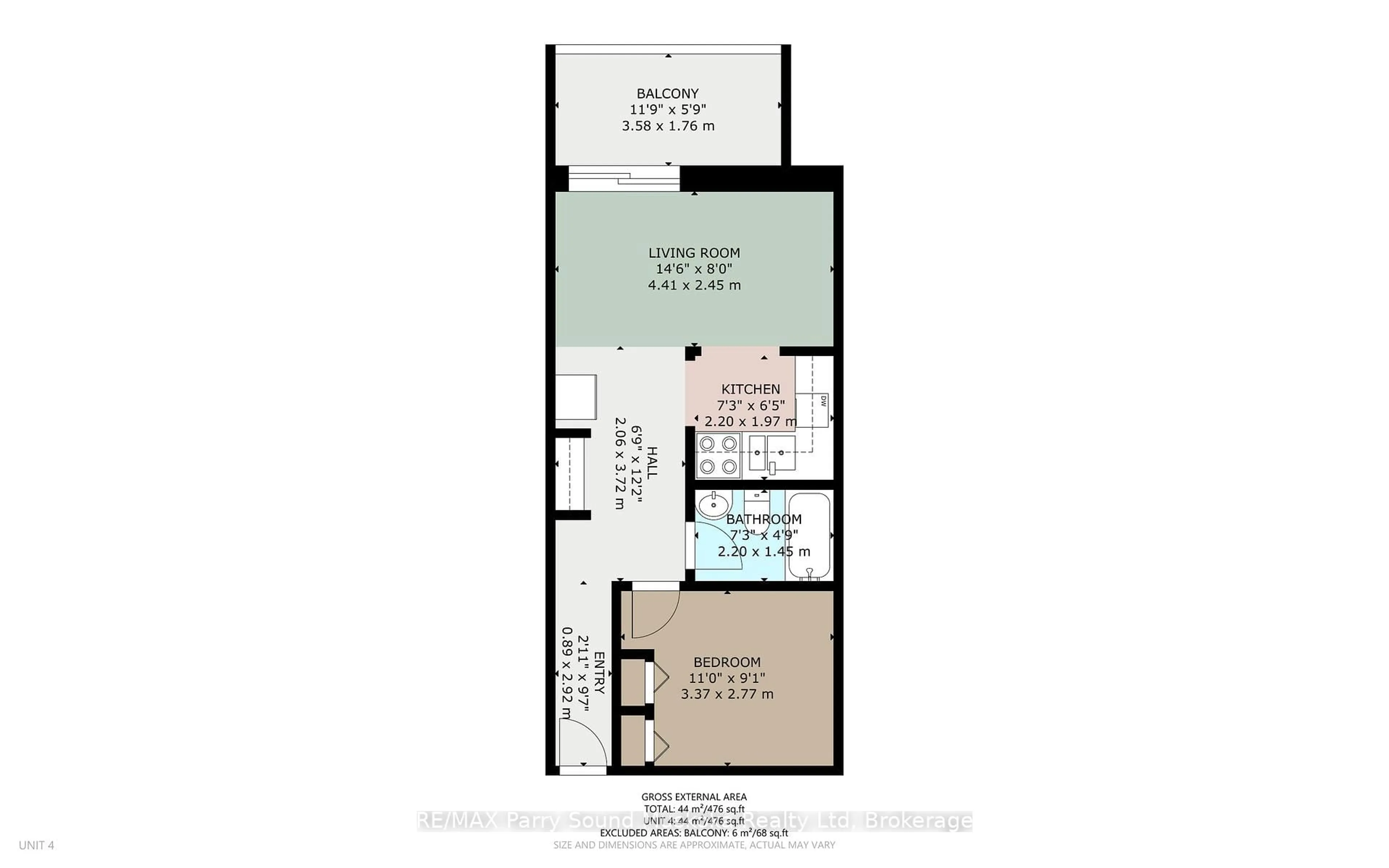 Floor plan for 21 Prospect St #4, Parry Sound Ontario P2A 2B5