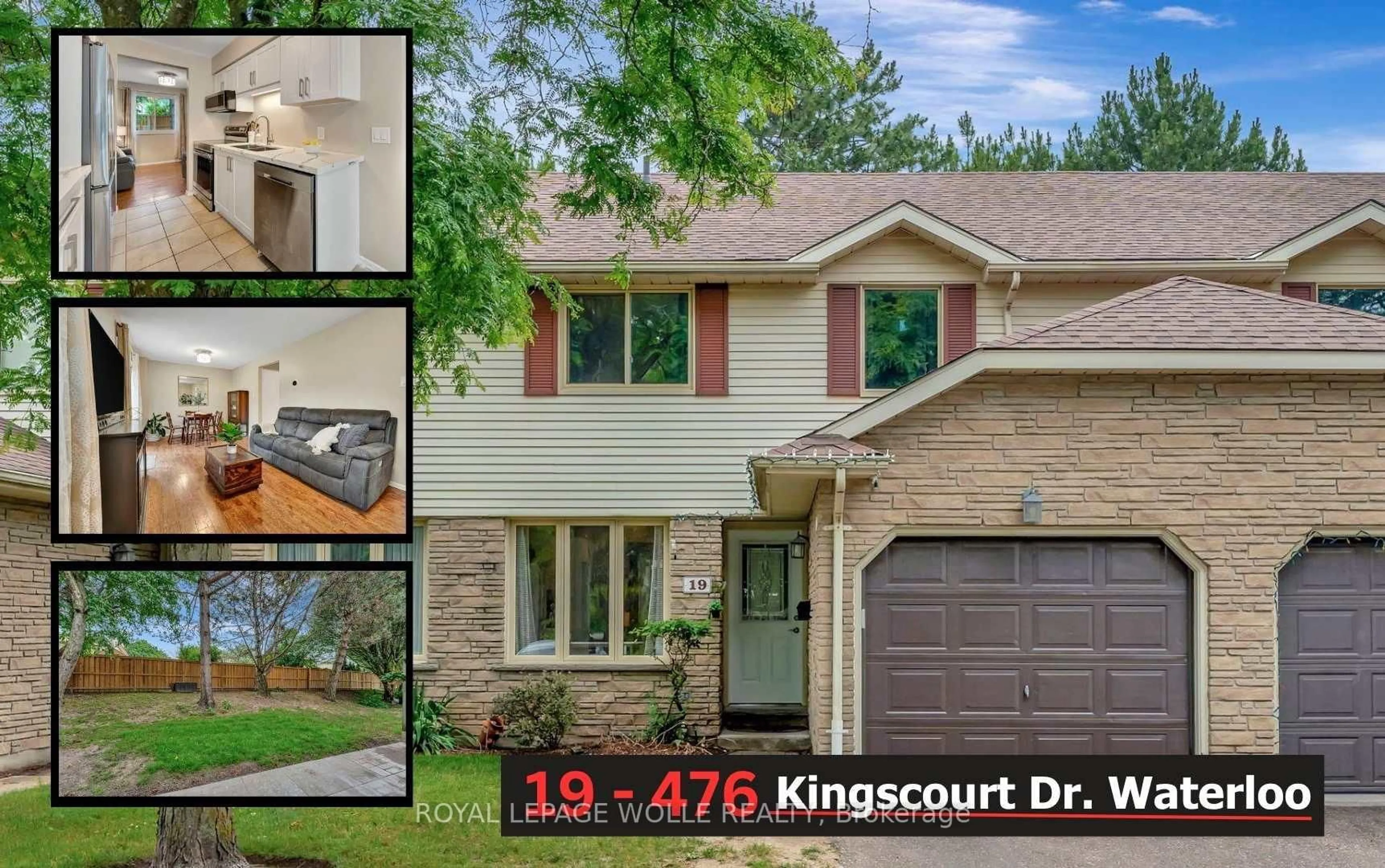 Home with vinyl exterior material, street for 476 Kingscourt Dr #19, Waterloo Ontario N2K 3R3