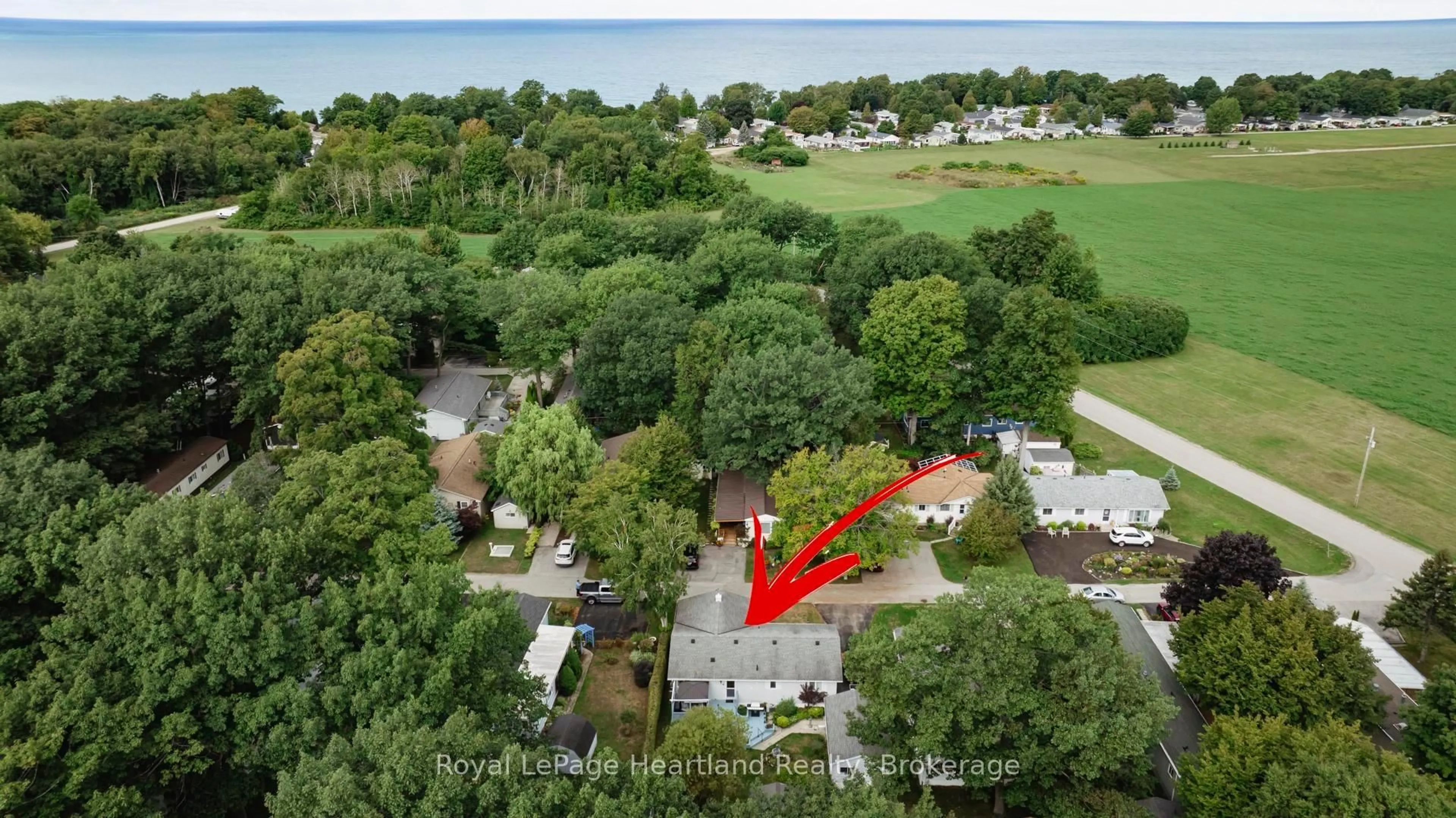 A pic from outside/outdoor area/front of a property/back of a property/a pic from drone, water/lake/river/ocean view for 8 Cree Lane, Ashfield-Colborne-Wawanosh Ontario N7A 3Y2