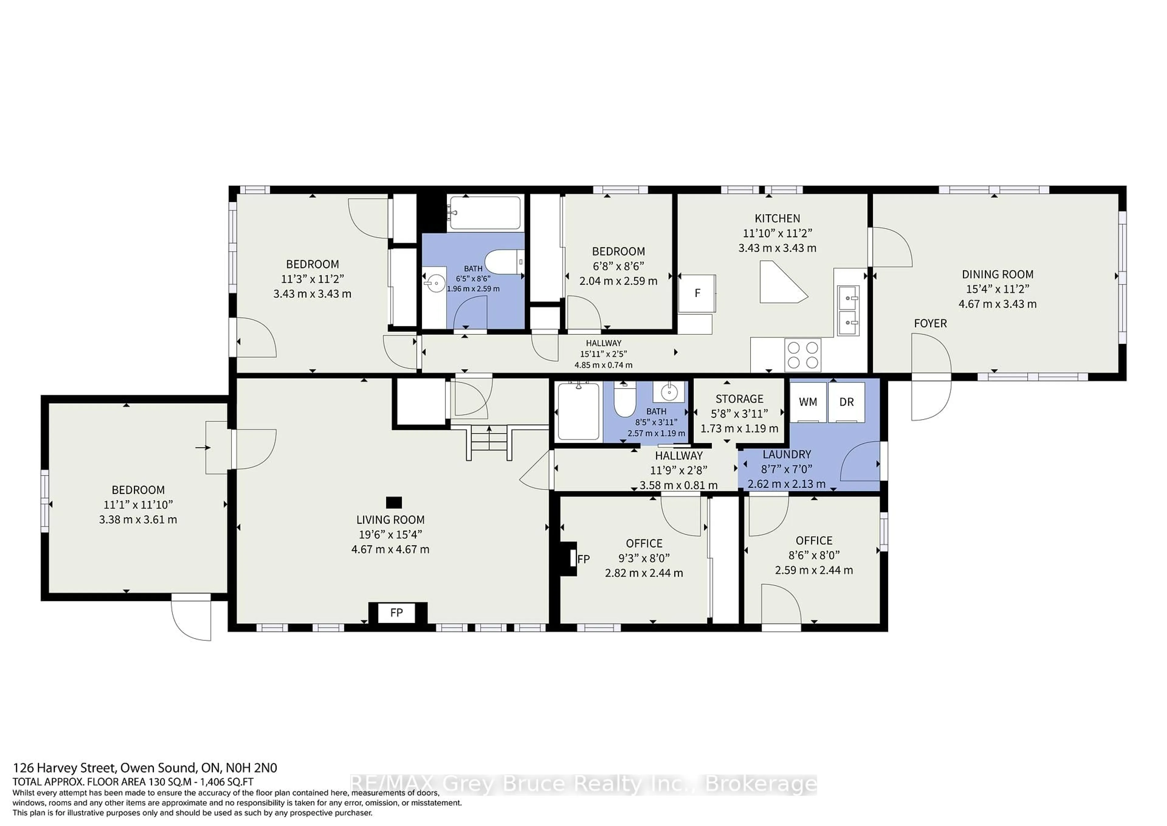 Floor plan for 126 Harvey St, Georgian Bluffs Ontario N0H 2N0