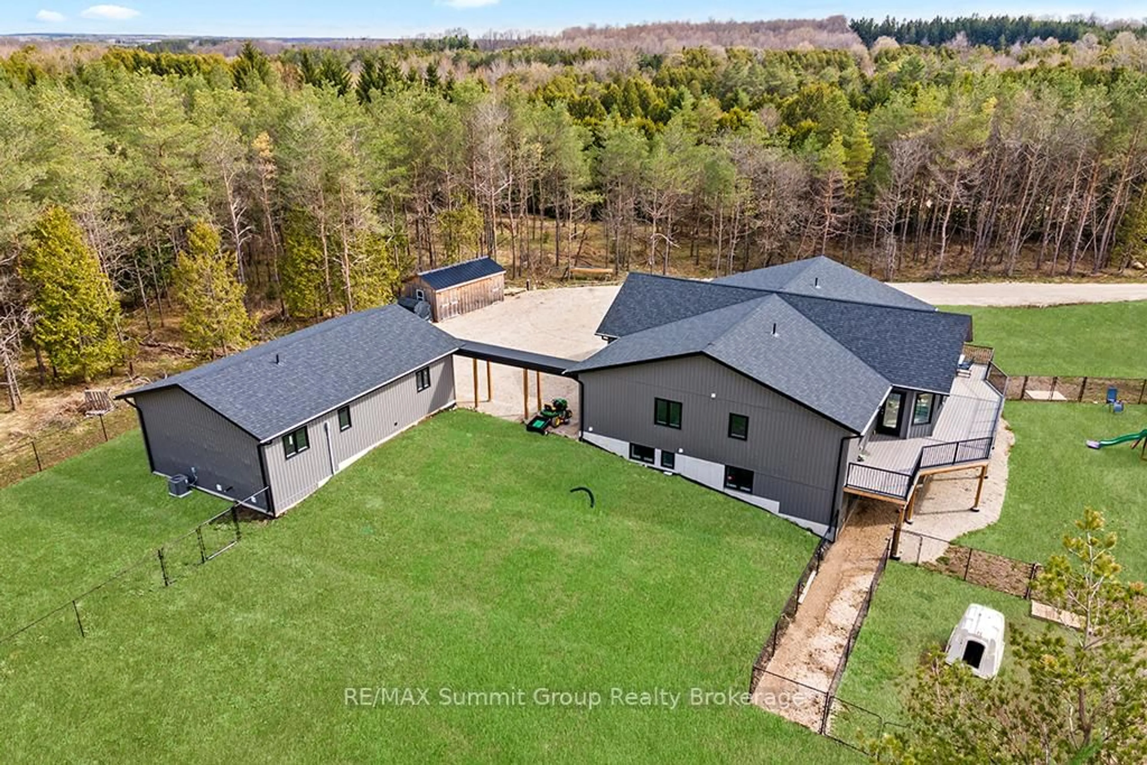 A pic from outside/outdoor area/front of a property/back of a property/a pic from drone, water/lake/river/ocean view for 615690 Hamilton Lane, West Grey Ontario N0C 1H0