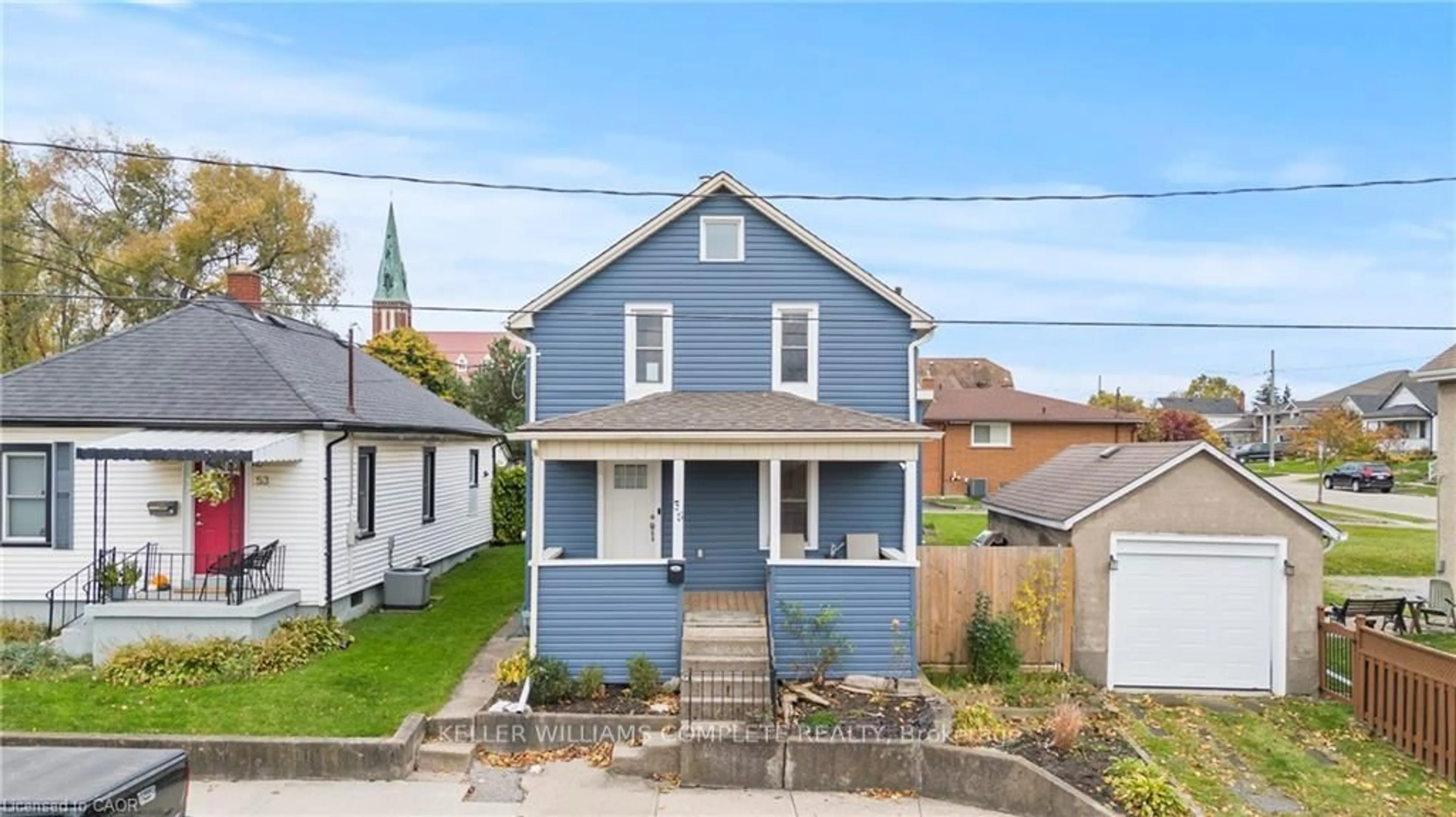 A pic from outside/outdoor area/front of a property/back of a property/a pic from drone, street for 55 Albert St, Thorold Ontario L2V 2G6