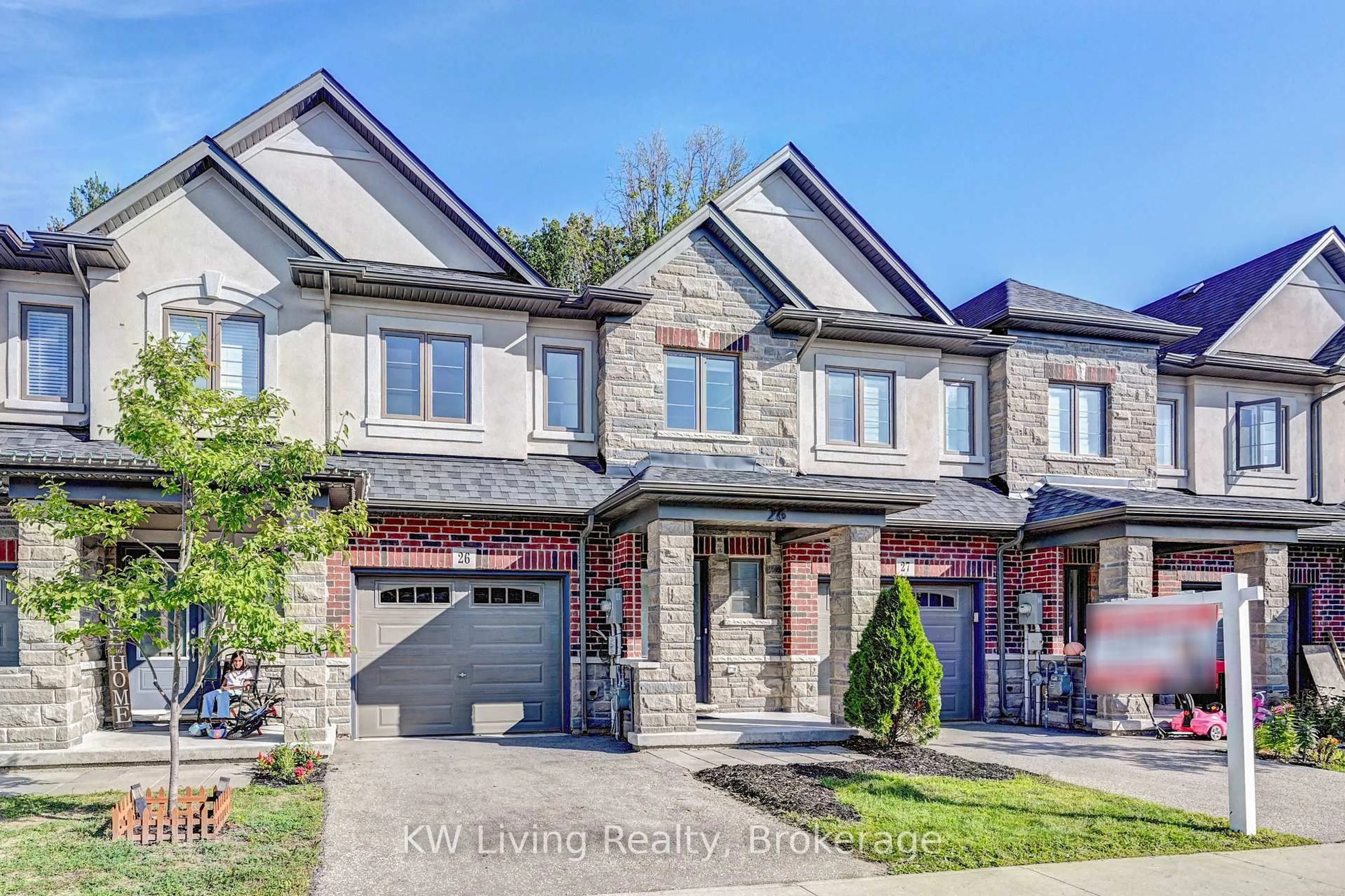 Home with brick exterior material, street for 324 Equestrian Way #26, Cambridge Ontario N3E 0E2