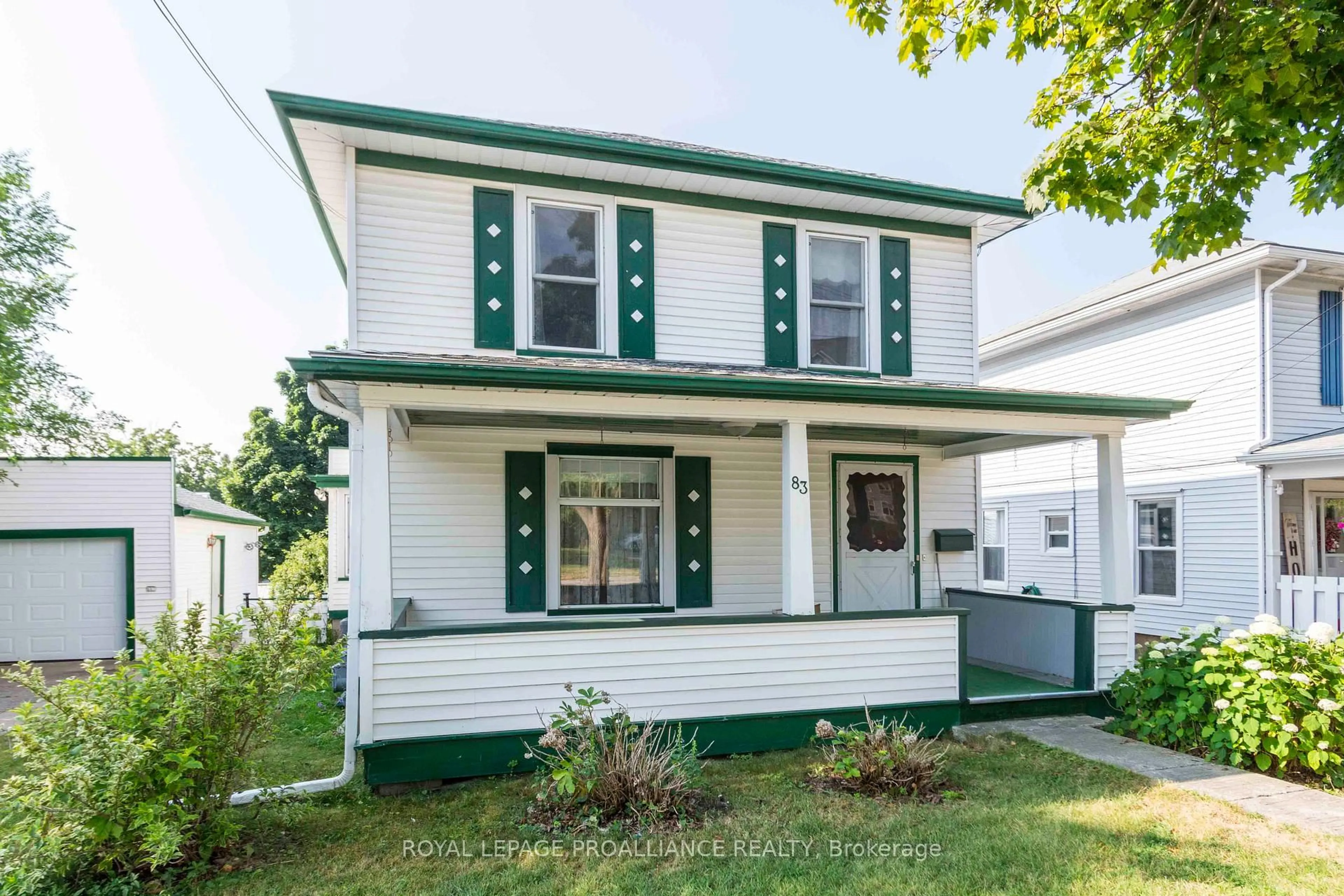 Home with vinyl exterior material, street for 83 Spring St, Quinte West Ontario K8V 3Y9
