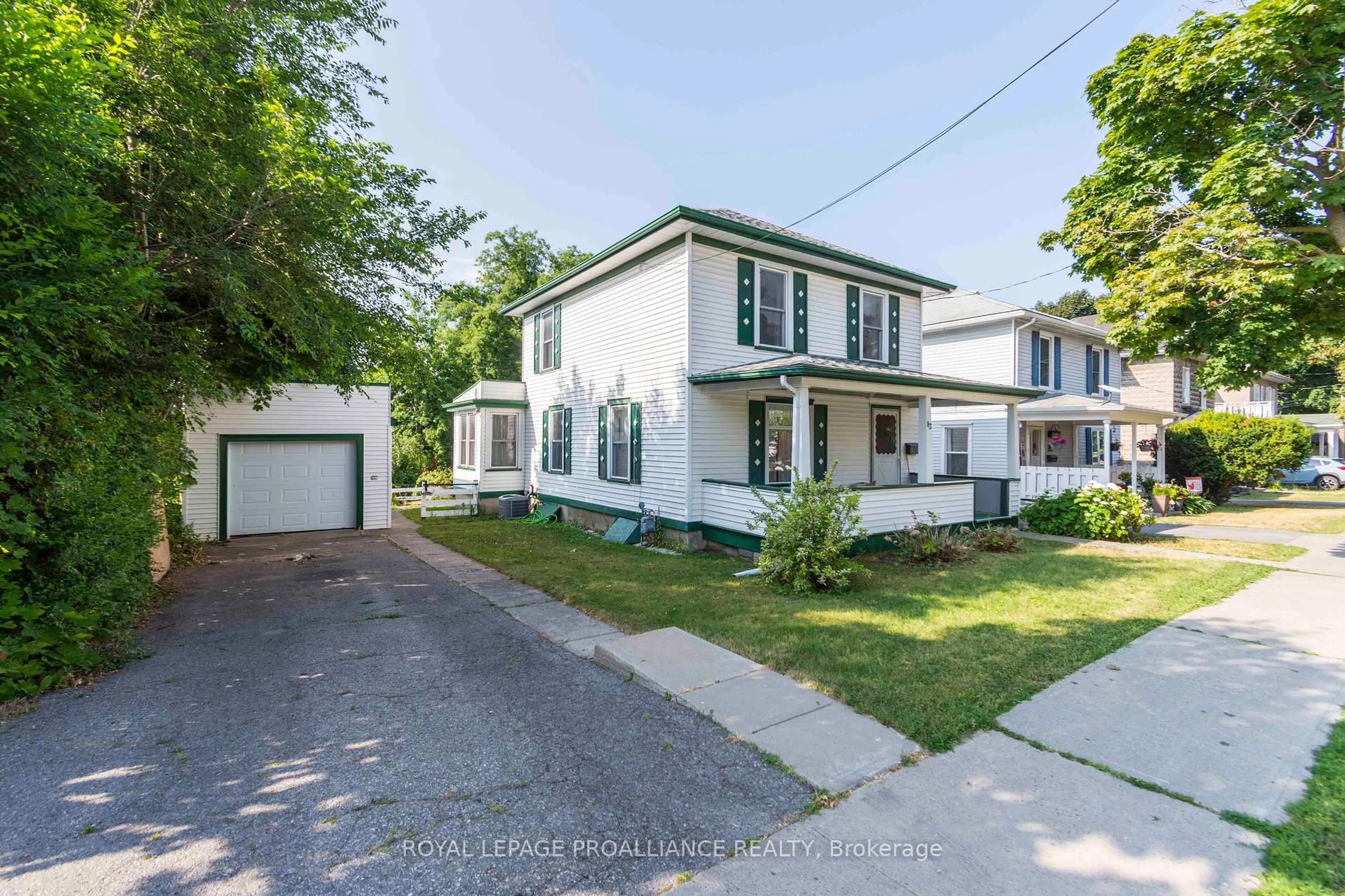 A pic from outside/outdoor area/front of a property/back of a property/a pic from drone, street for 83 Spring St, Quinte West Ontario K8V 3Y9