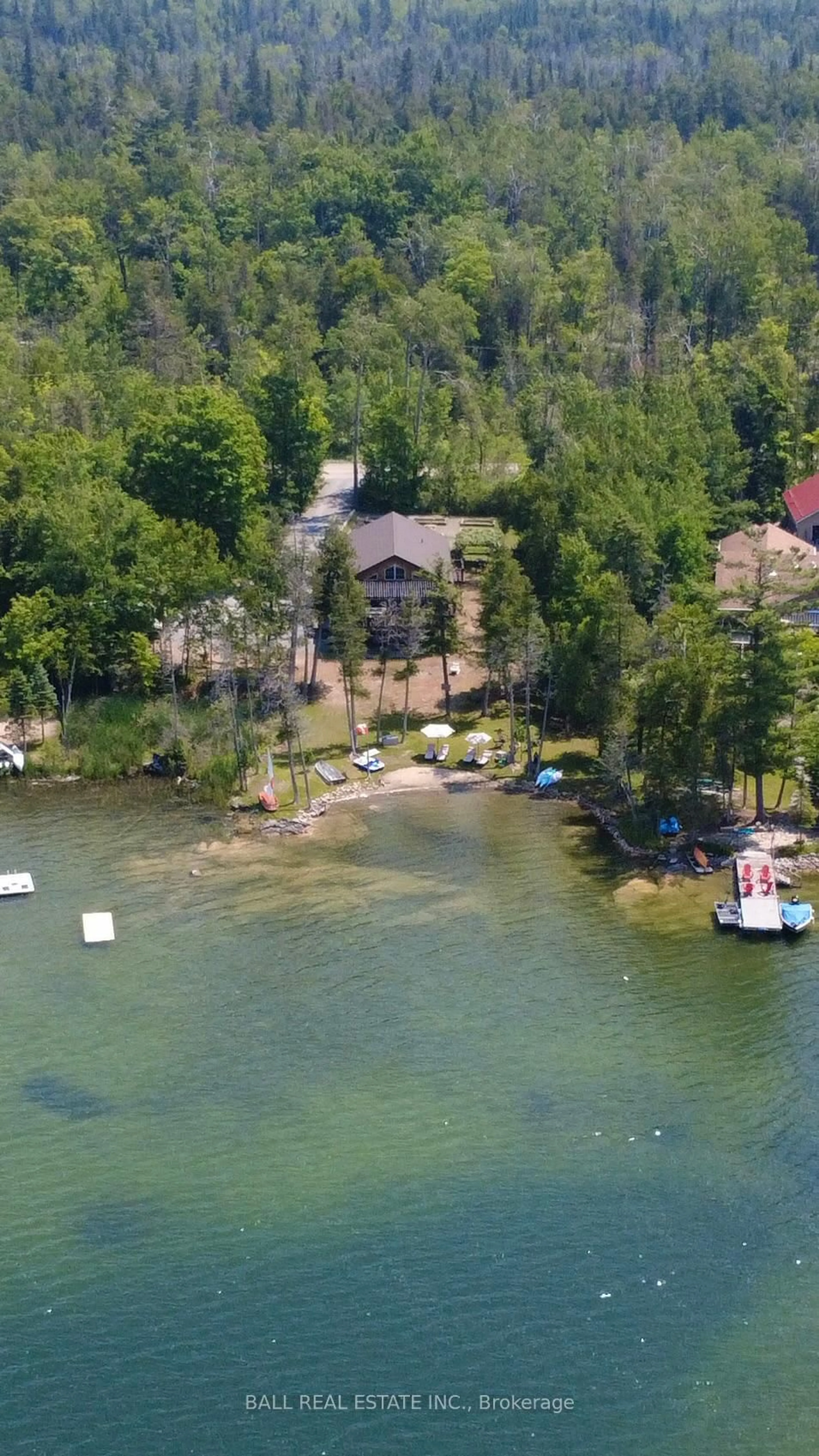 A pic from outside/outdoor area/front of a property/back of a property/a pic from drone, water/lake/river/ocean view for 154 JULIAN LAKE Rd, North Kawartha Ontario K0L 3E0