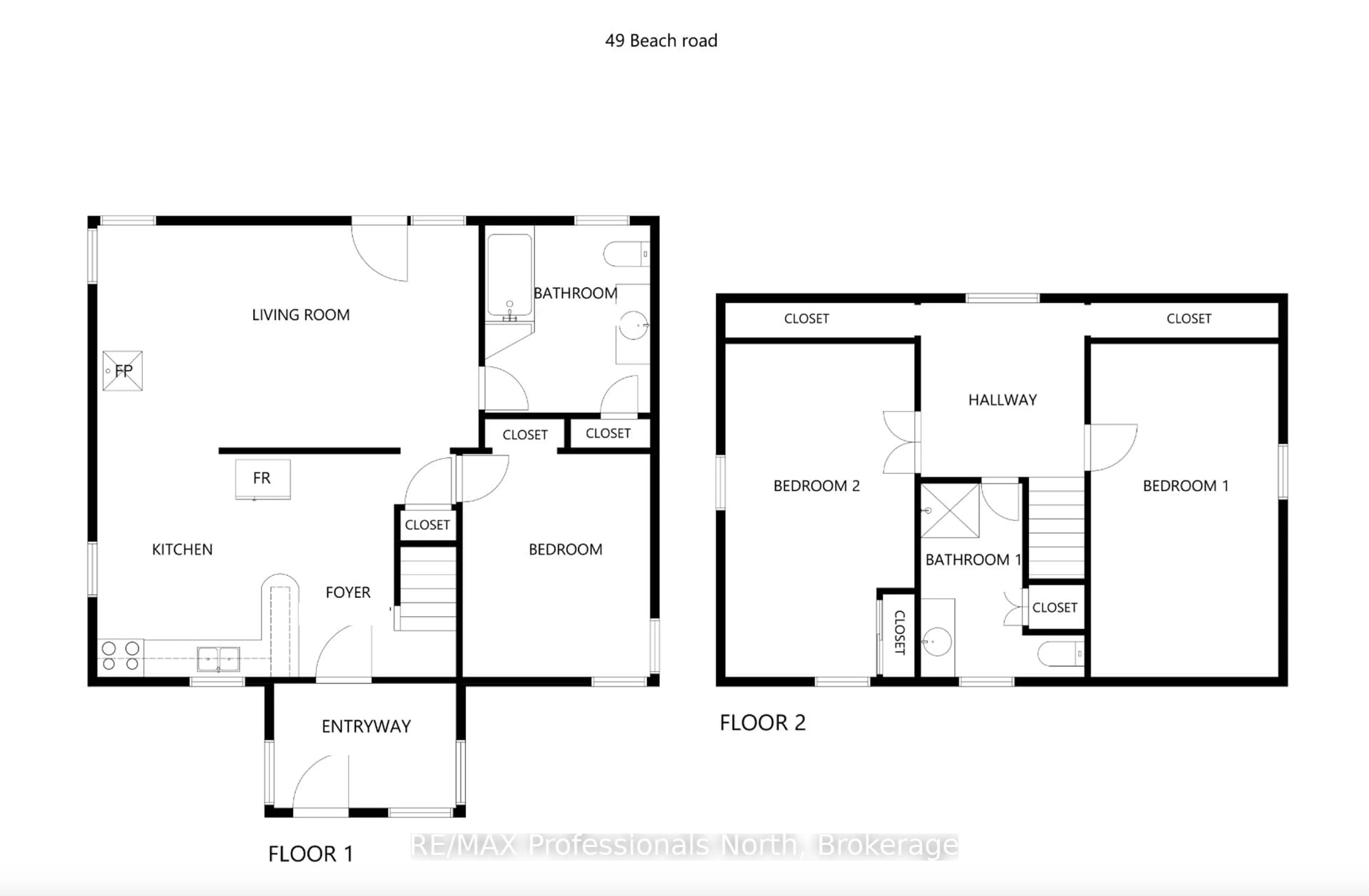 Floor plan for 49 Beach Rd, Huntsville Ontario P0B 1M0