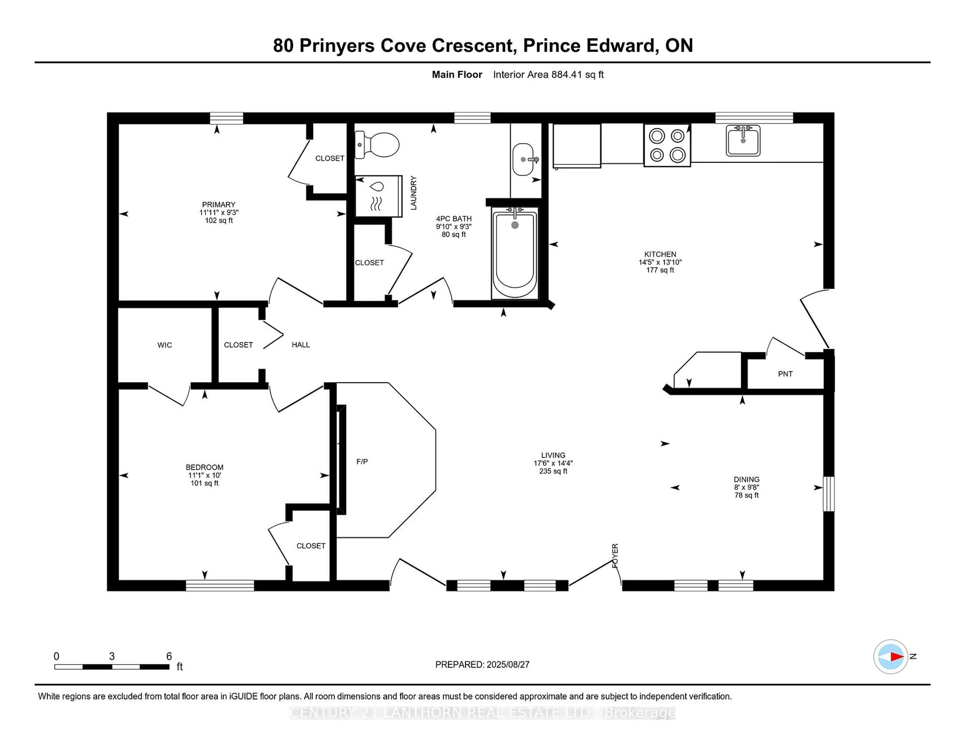 Floor plan for 80 Prinyers Cove Cres, Prince Edward County Ontario K0K 2T0