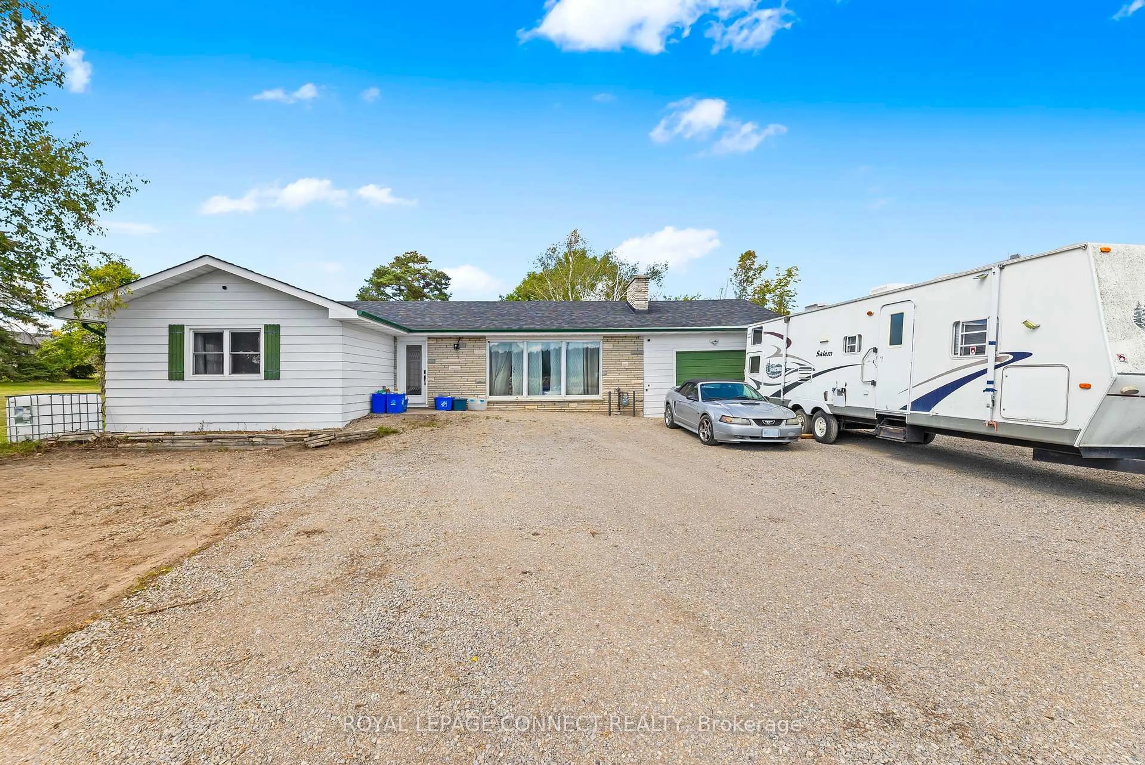 A pic from outside/outdoor area/front of a property/back of a property/a pic from drone, street for 174 County Rd 4 Rd, Douro-Dummer Ontario K9J 6Y2