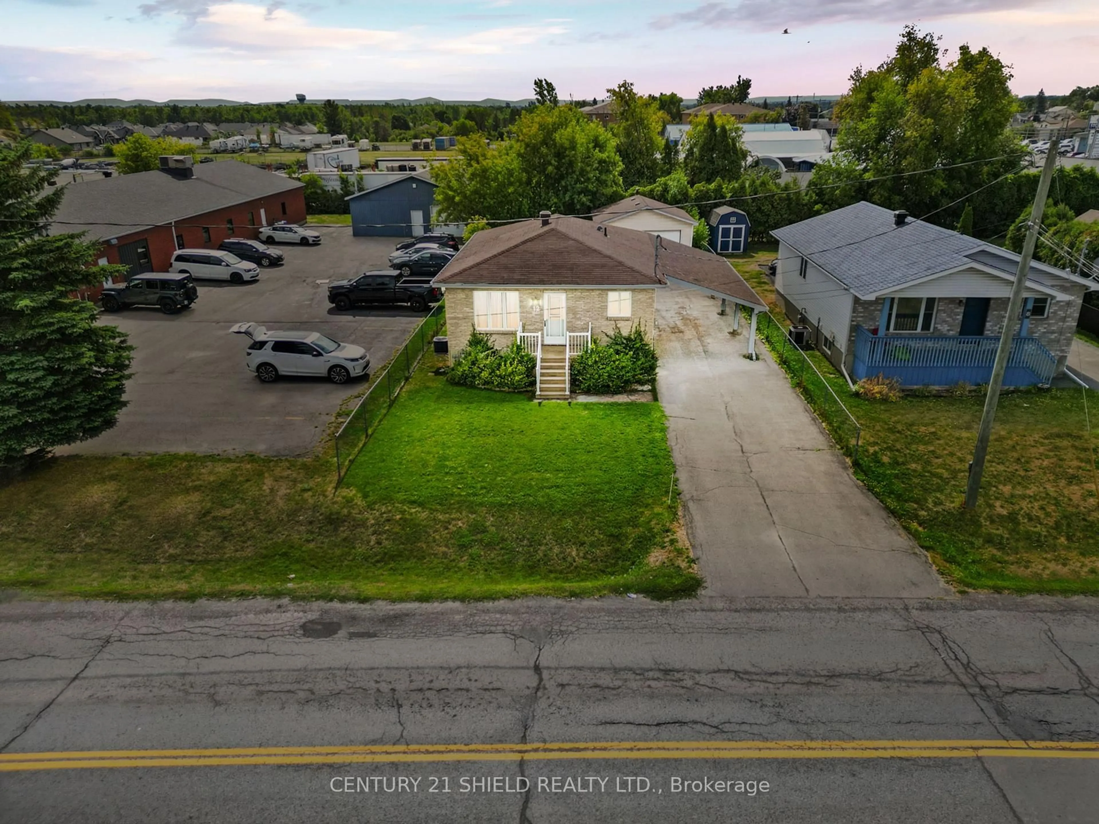 A pic from outside/outdoor area/front of a property/back of a property/a pic from drone, street for 12 South Branch Rd, Cornwall Ontario K6K 1T4