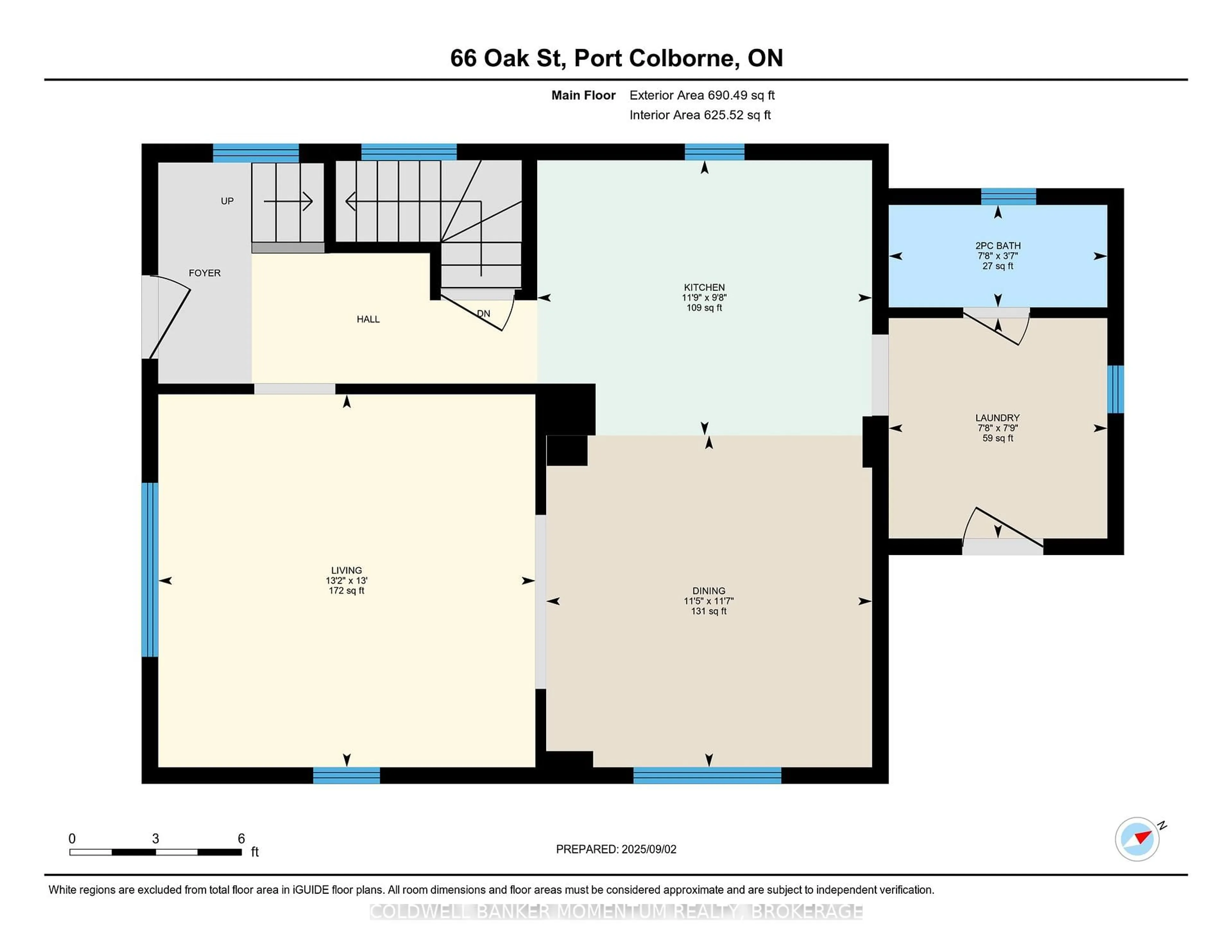 Floor plan for 66 OAK St, Port Colborne Ontario L3K 4S6