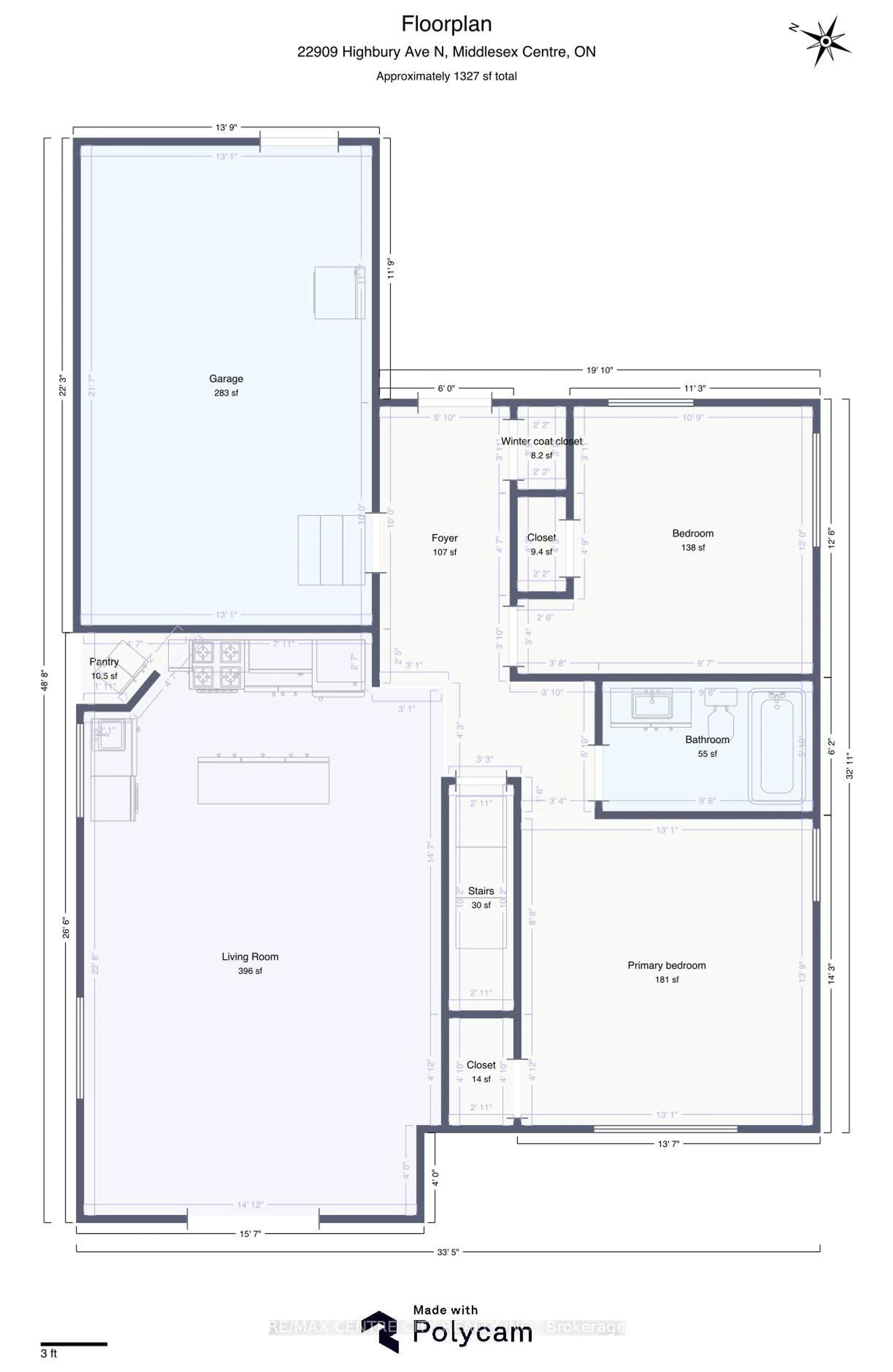 Floor plan for 22909 Highbury Ave, Middlesex Centre Ontario N0M 2A0
