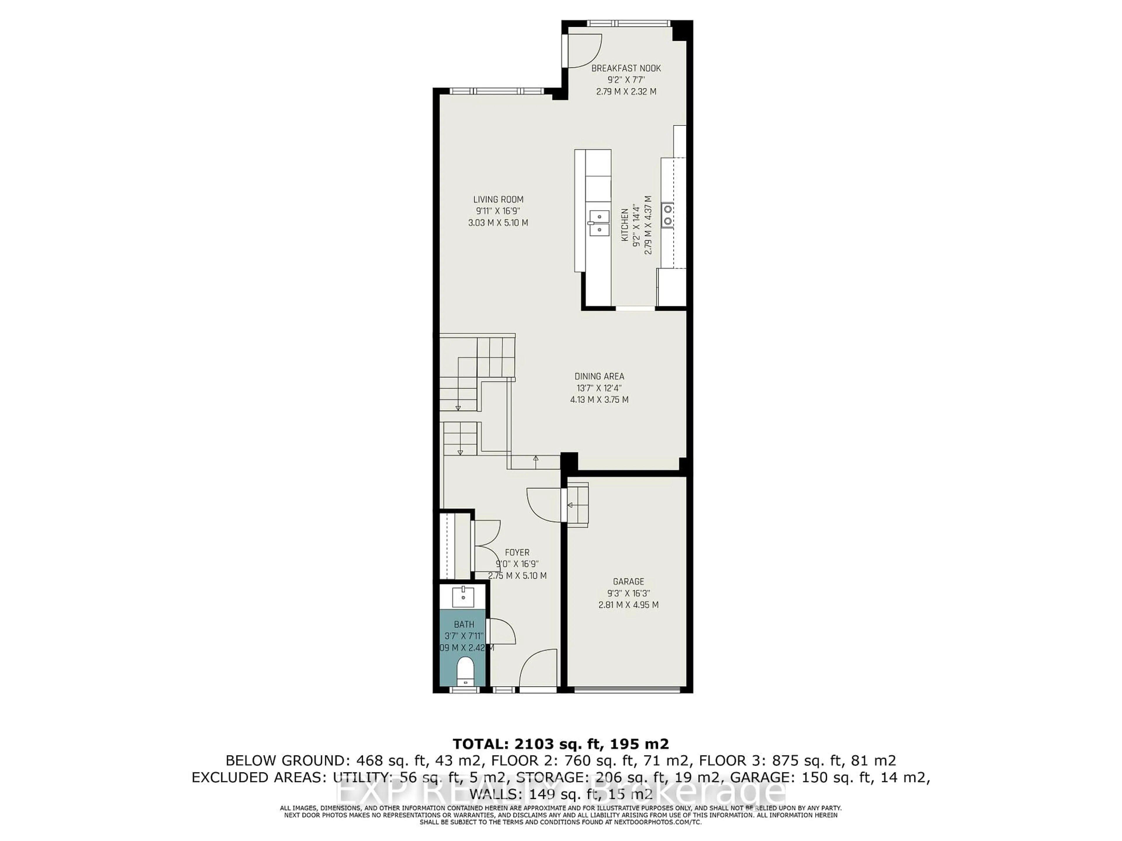 Floor plan for 519 Triangle St, Ottawa Ontario K2V 0M7