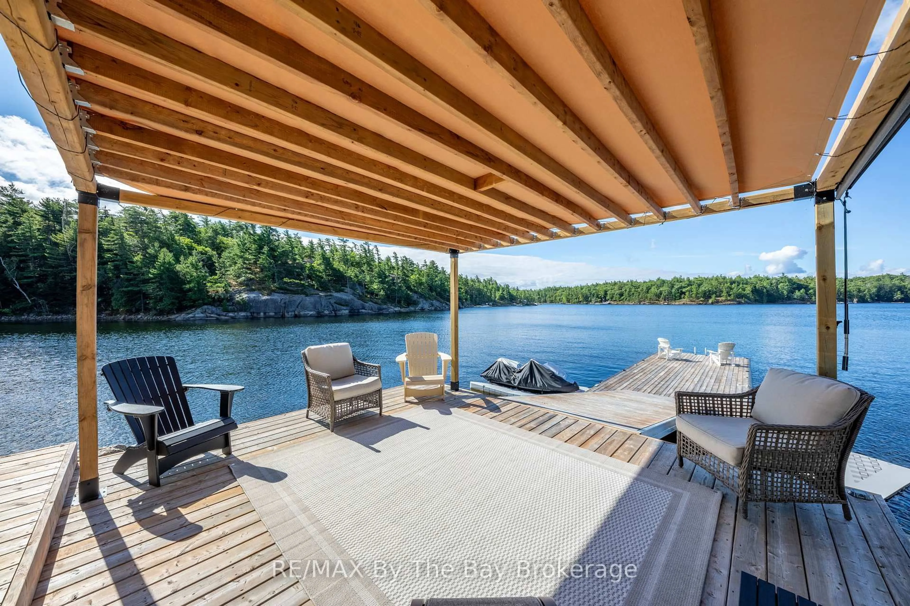 Patio, water/lake/river/ocean view for 18588 Georgian Bay Shore, Georgian Bay Ontario P0E 1E0