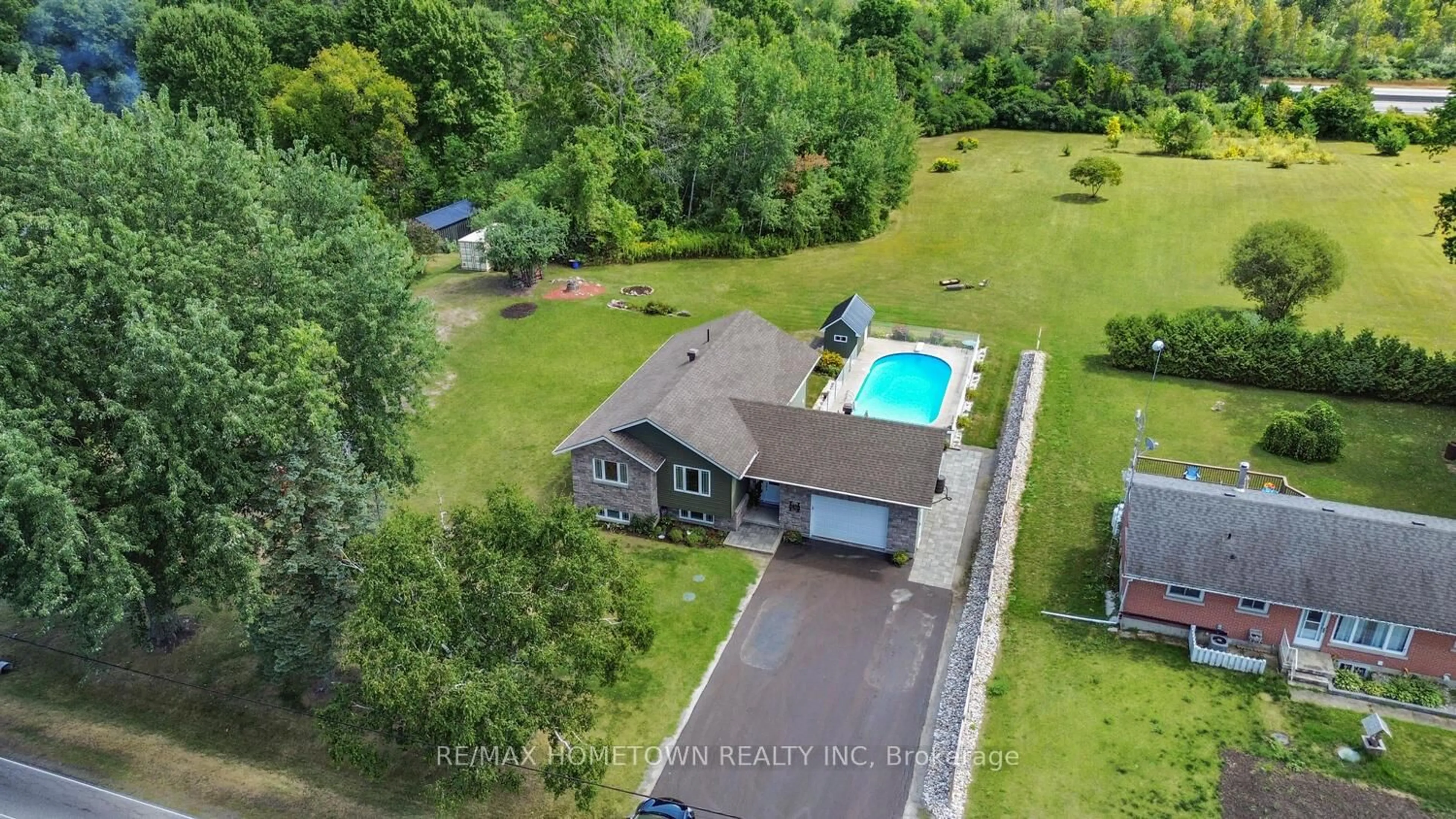 A pic from outside/outdoor area/front of a property/back of a property/a pic from drone, water/lake/river/ocean view for 2915 2nd Concession, Elizabethtown-Kitley Ontario K6V 5T1