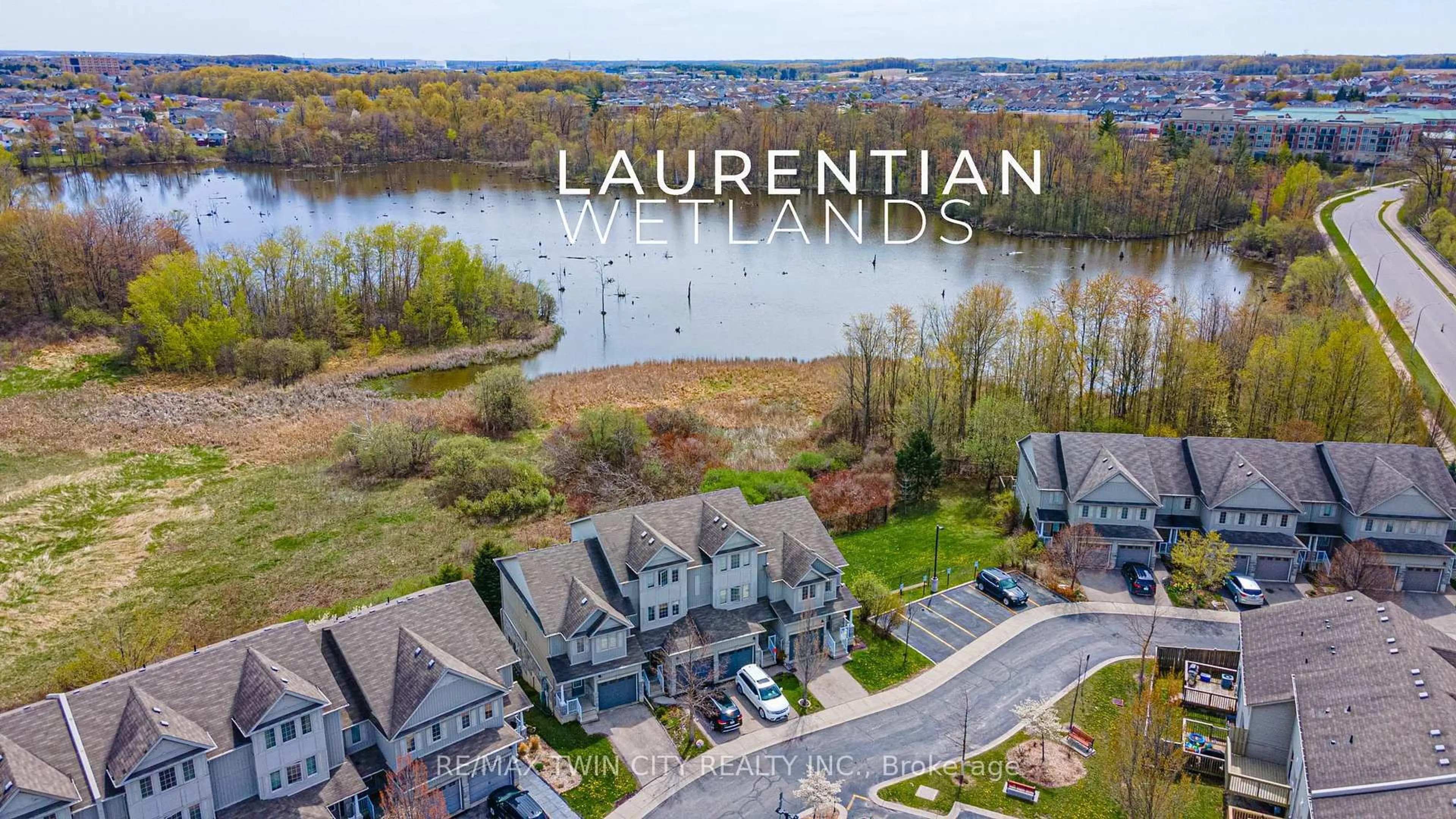 A pic from outside/outdoor area/front of a property/back of a property/a pic from drone, water/lake/river/ocean view for 20 David Bergey Dr #C20, Kitchener Ontario N2E 0B1