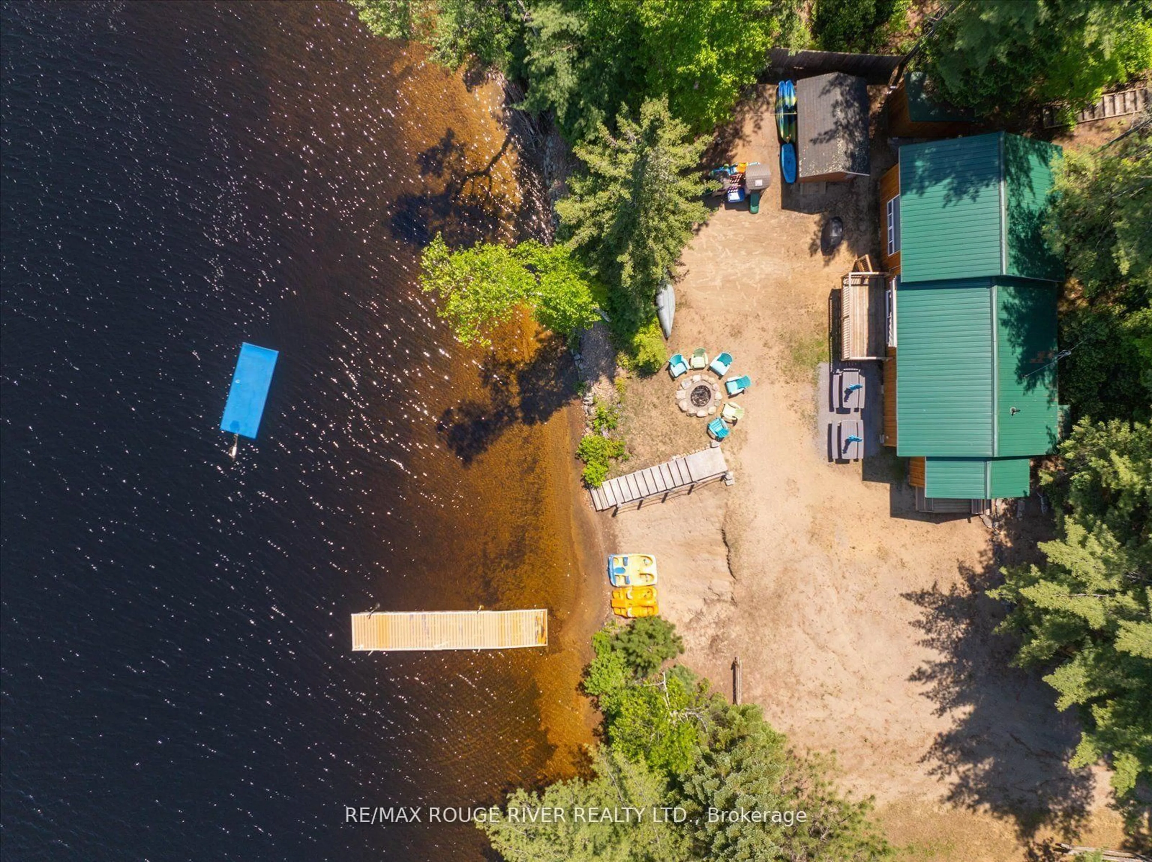 A pic from outside/outdoor area/front of a property/back of a property/a pic from drone, water/lake/river/ocean view for 214B Centre Rd, Maynooth Ontario K0L 2K0