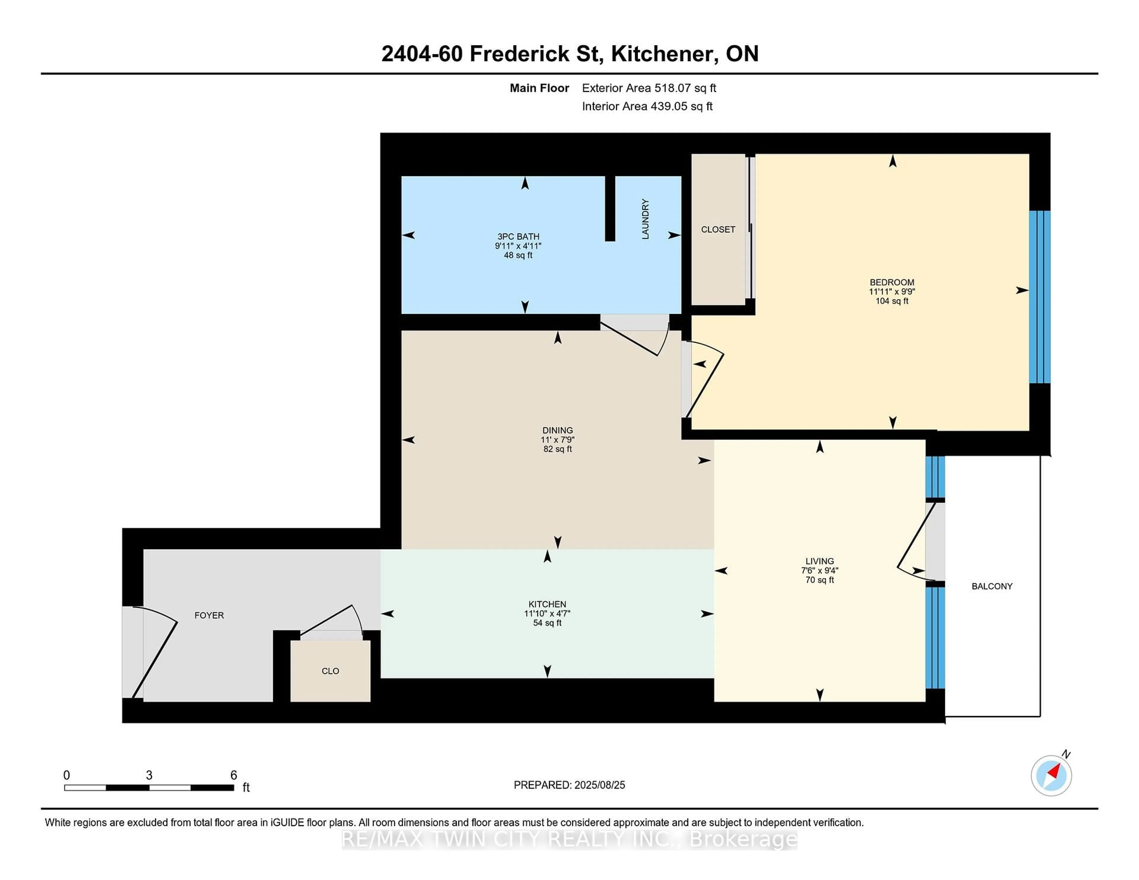 Floor plan for 60 Frederick St #2404, Kitchener Ontario N2H 0C7
