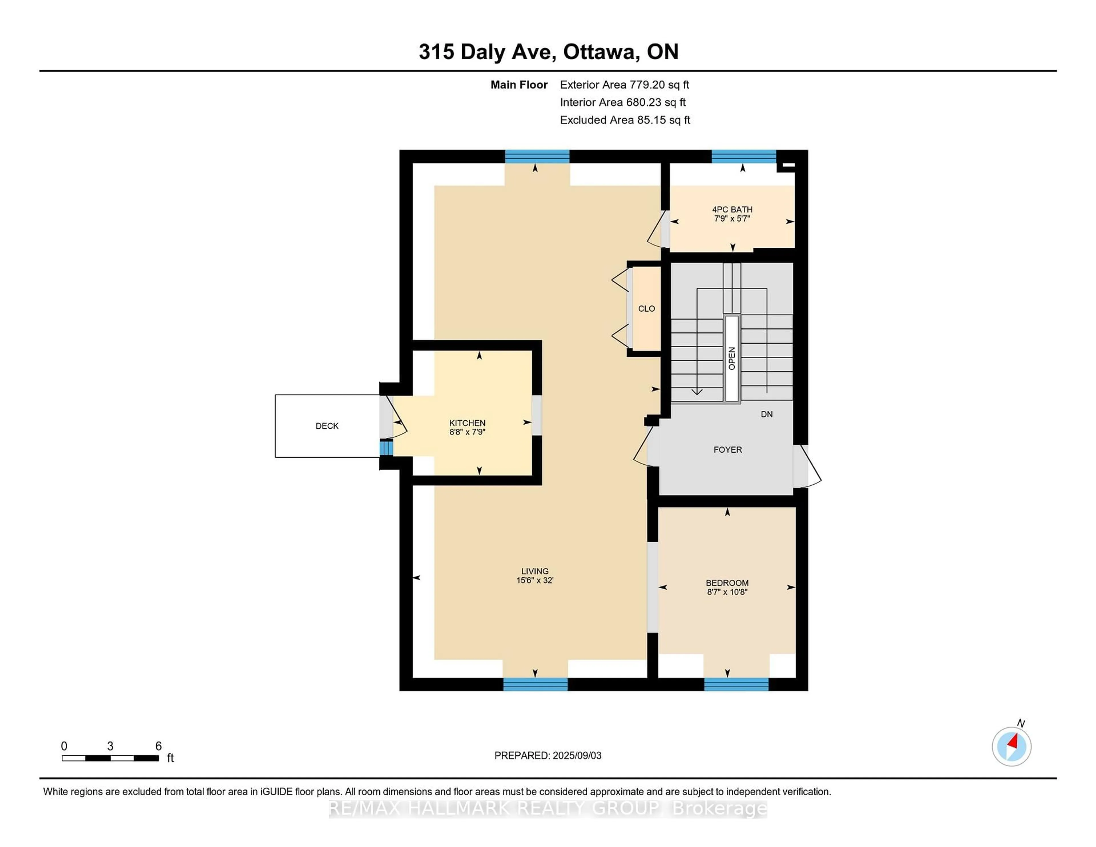 Floor plan for 315 Daly Ave #5, Ottawa Ontario K1N 6G6