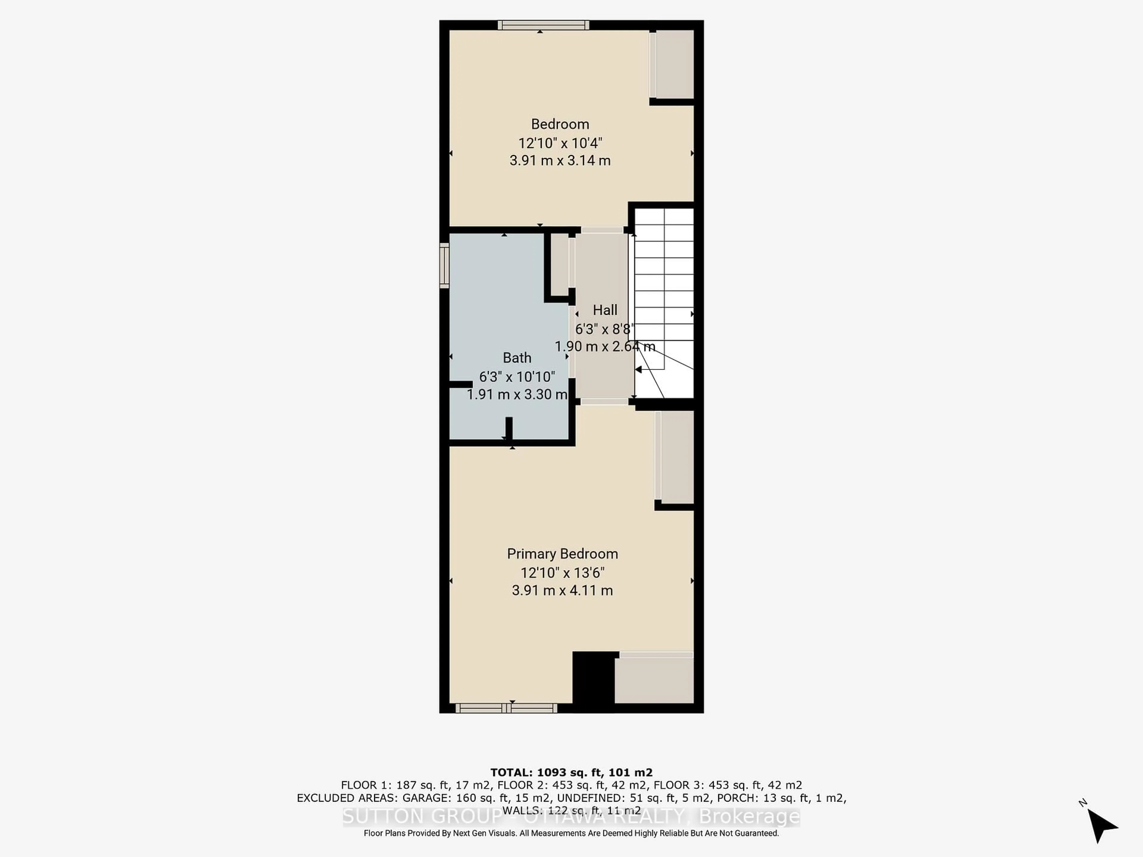 Floor plan for 59 Thornbury Cres, Ottawa Ontario K2G 6C4