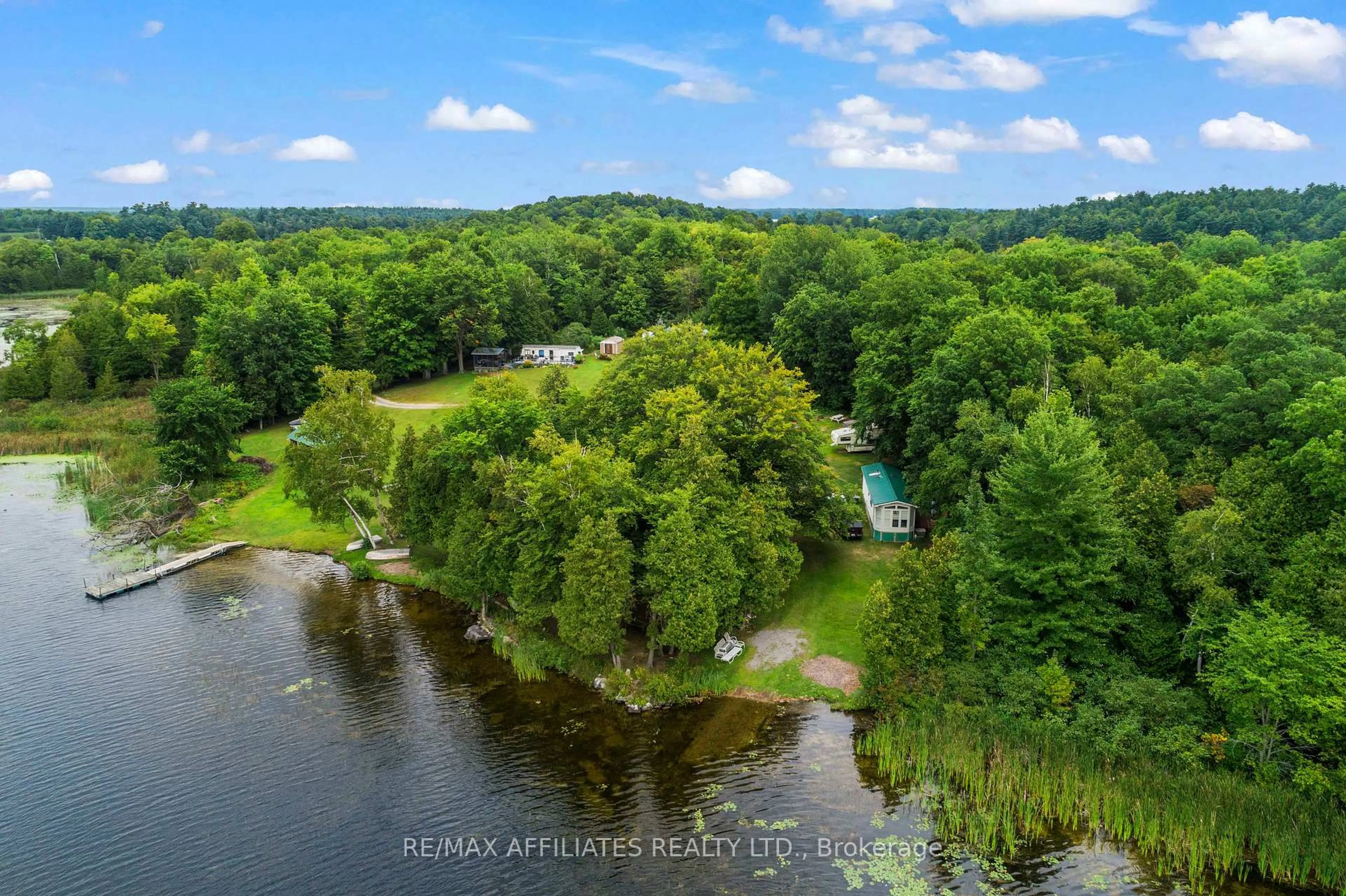 A pic from outside/outdoor area/front of a property/back of a property/a pic from drone, water/lake/river/ocean view for 141 Brady Rd, Rideau Lakes Ontario K0G 1X0