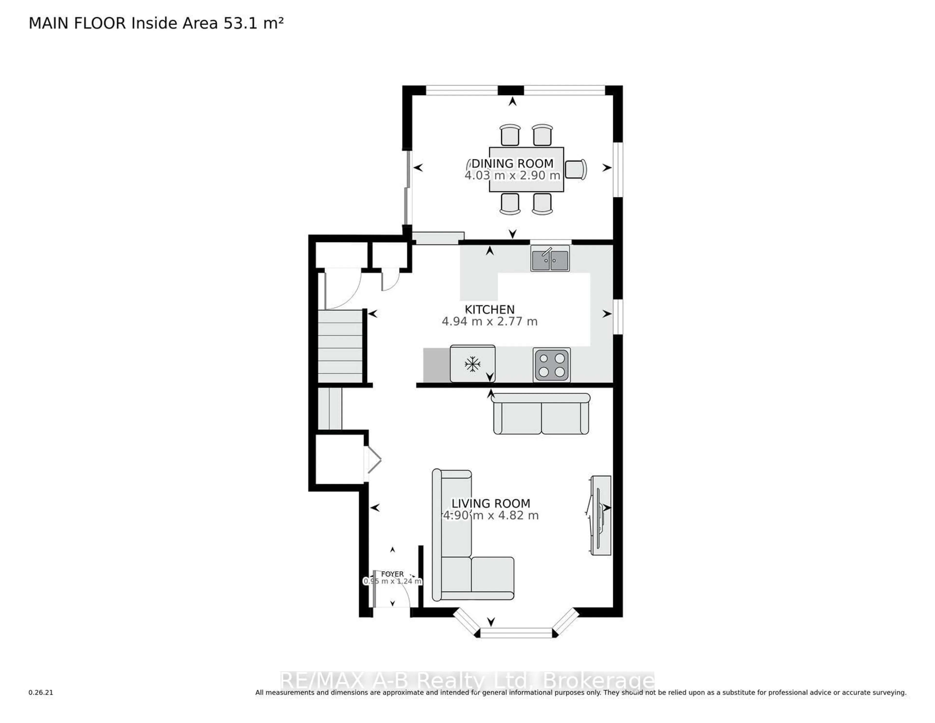 Floor plan for 337 Willow St, Stratford Ontario N5A 3B8
