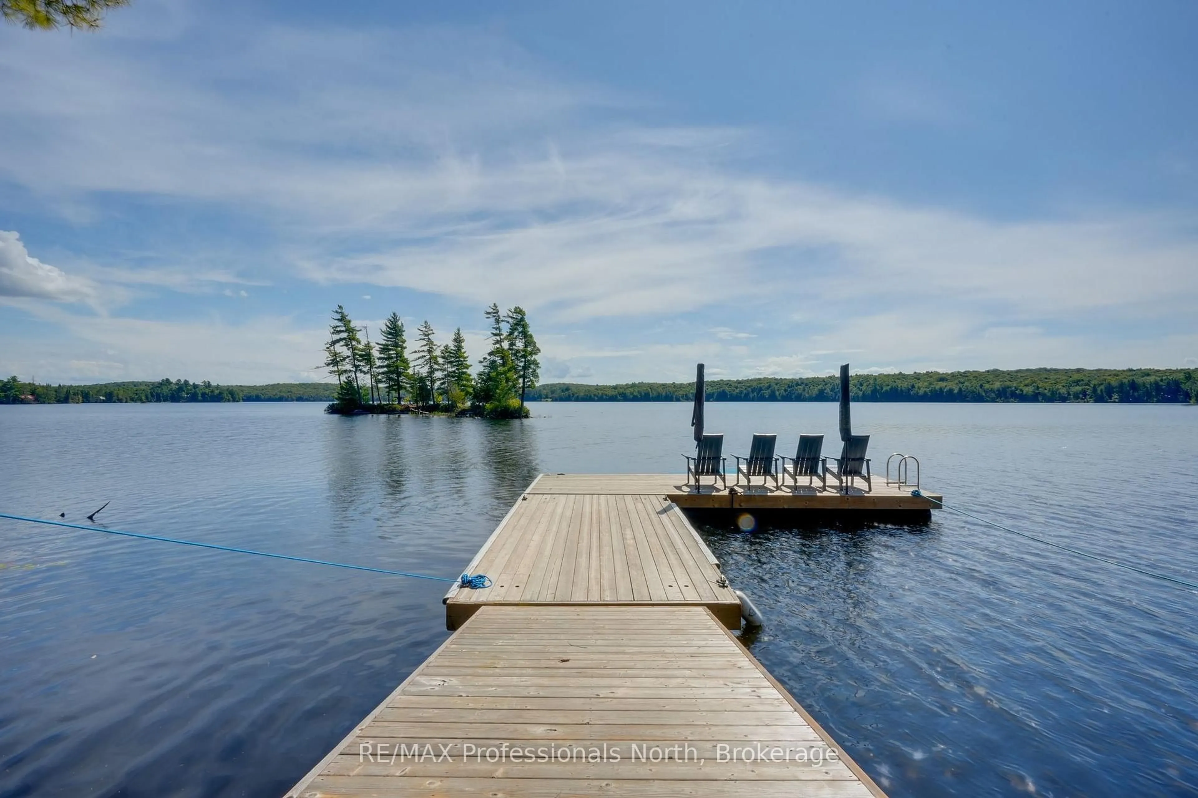 Patio, water/lake/river/ocean view for 154A Pike Rd, Parry Sound Remote Area Ontario P0A 1X0