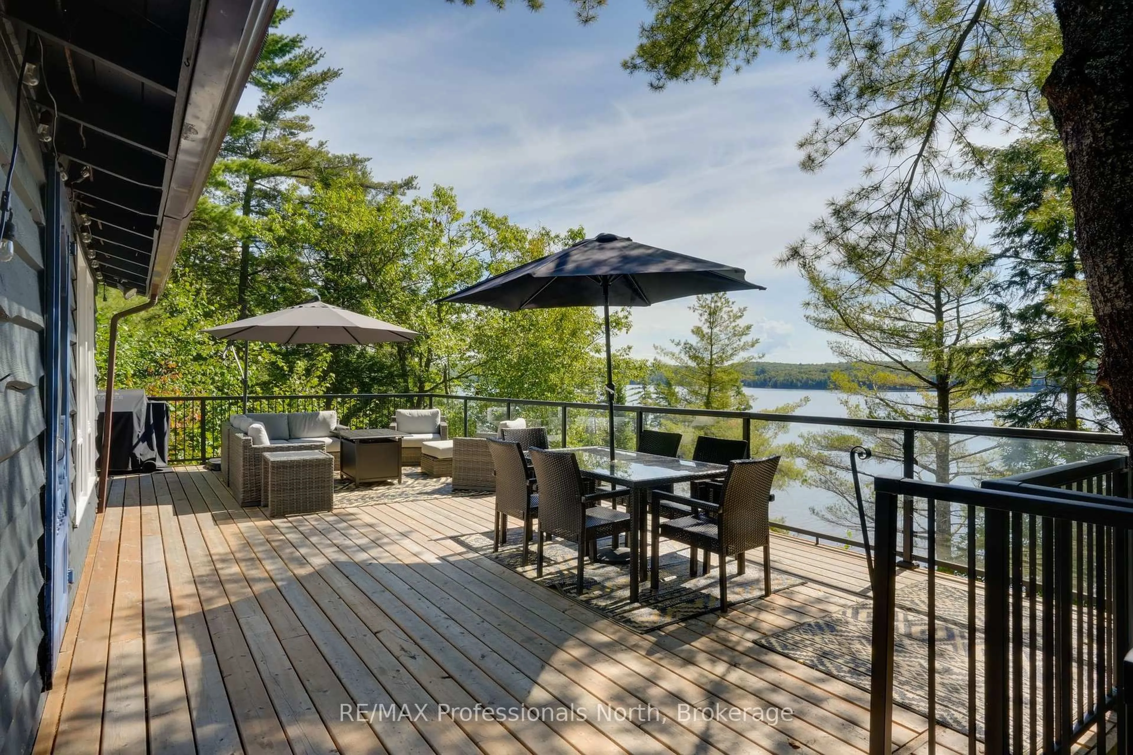 Patio, water/lake/river/ocean view for 154A Pike Rd, Parry Sound Remote Area Ontario P0A 1X0