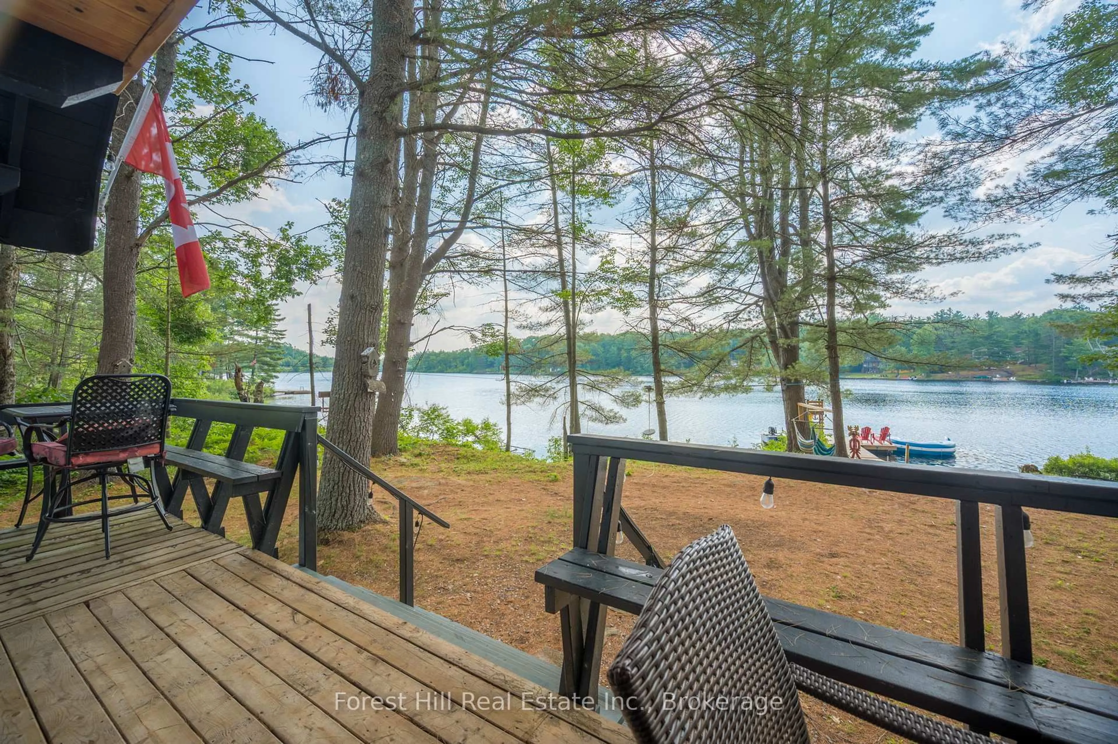 Patio, water/lake/river/ocean view for 1099 Bracken Tr, Minden Hills Ontario K0M 2L1