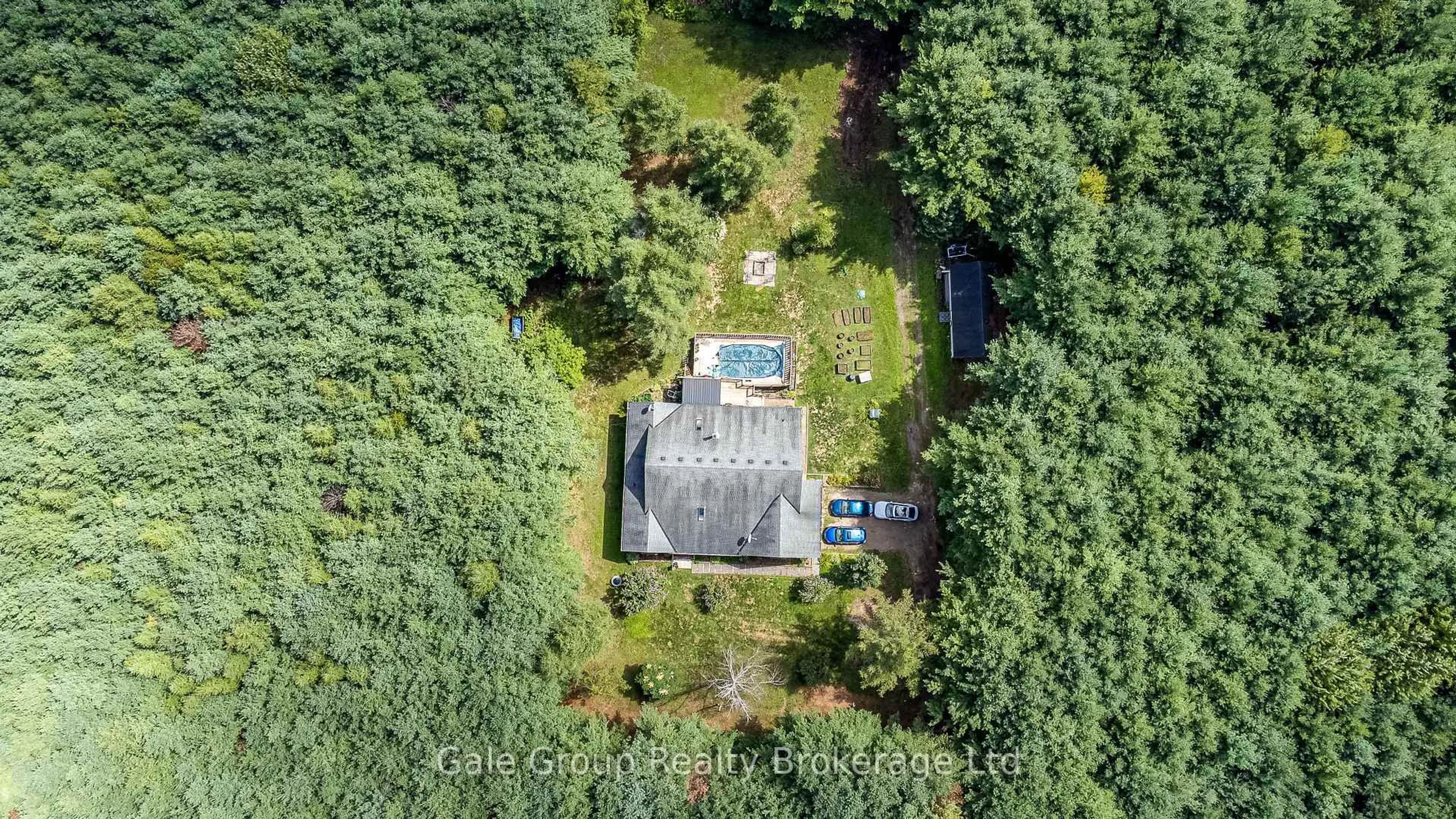 A pic from outside/outdoor area/front of a property/back of a property/a pic from drone, forest/trees view for 1048 County Rd 28 Rd, Norfolk Ontario N0E 1G0