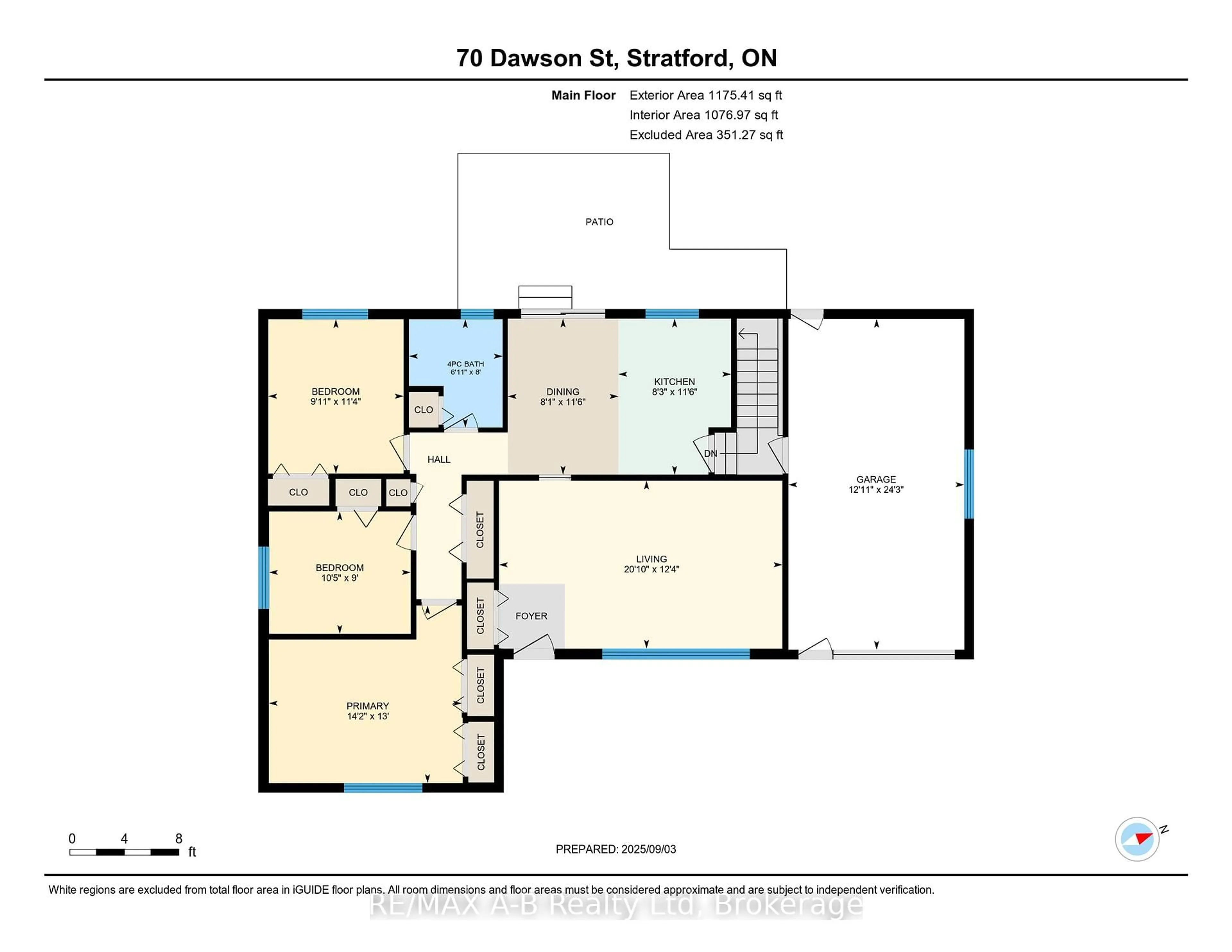 Floor plan for 70 Dawson St, Stratford Ontario N5A 5M4