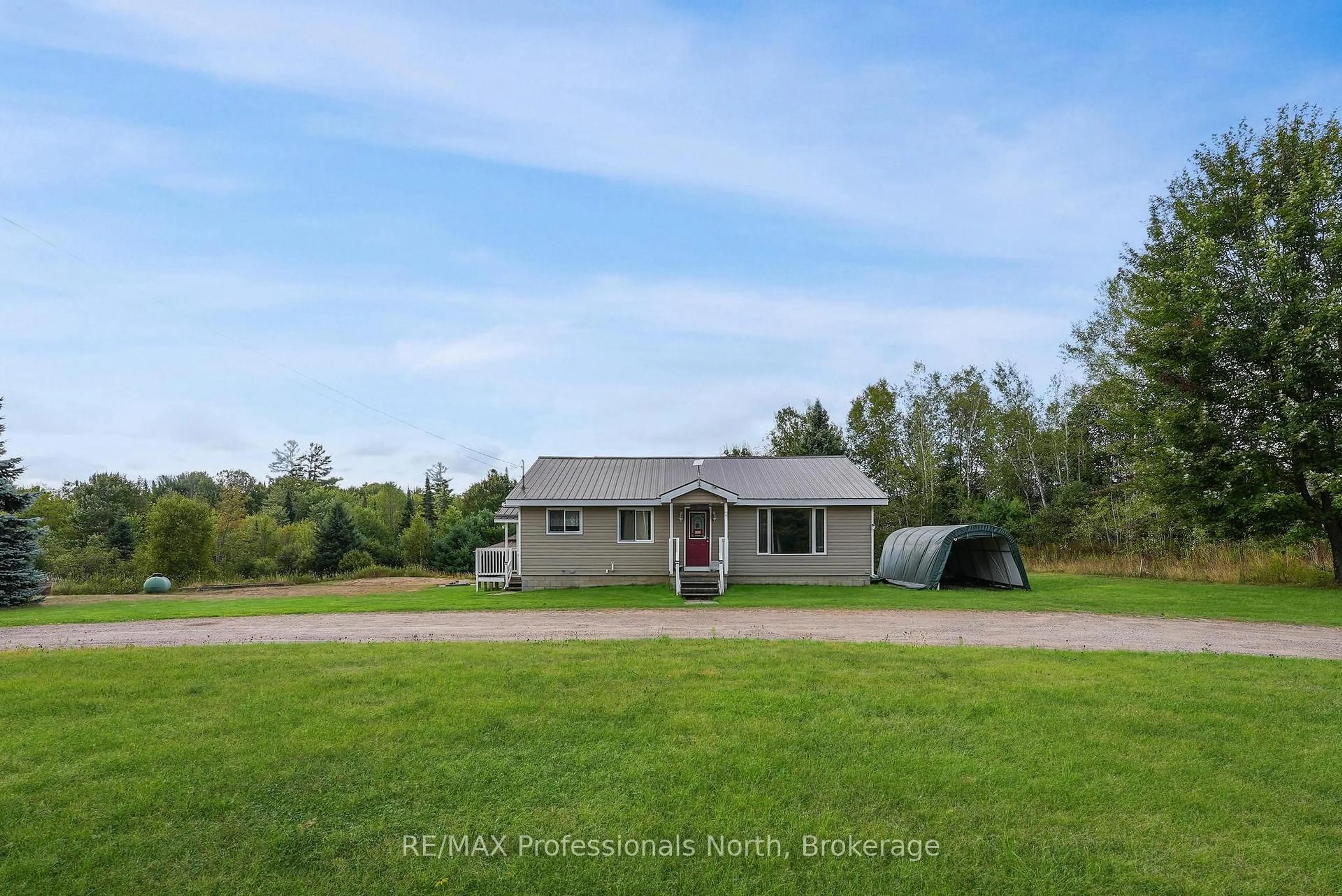 A pic from outside/outdoor area/front of a property/back of a property/a pic from drone, water/lake/river/ocean view for 4072 Gelert Rd, Minden Hills Ontario K0M 2K0