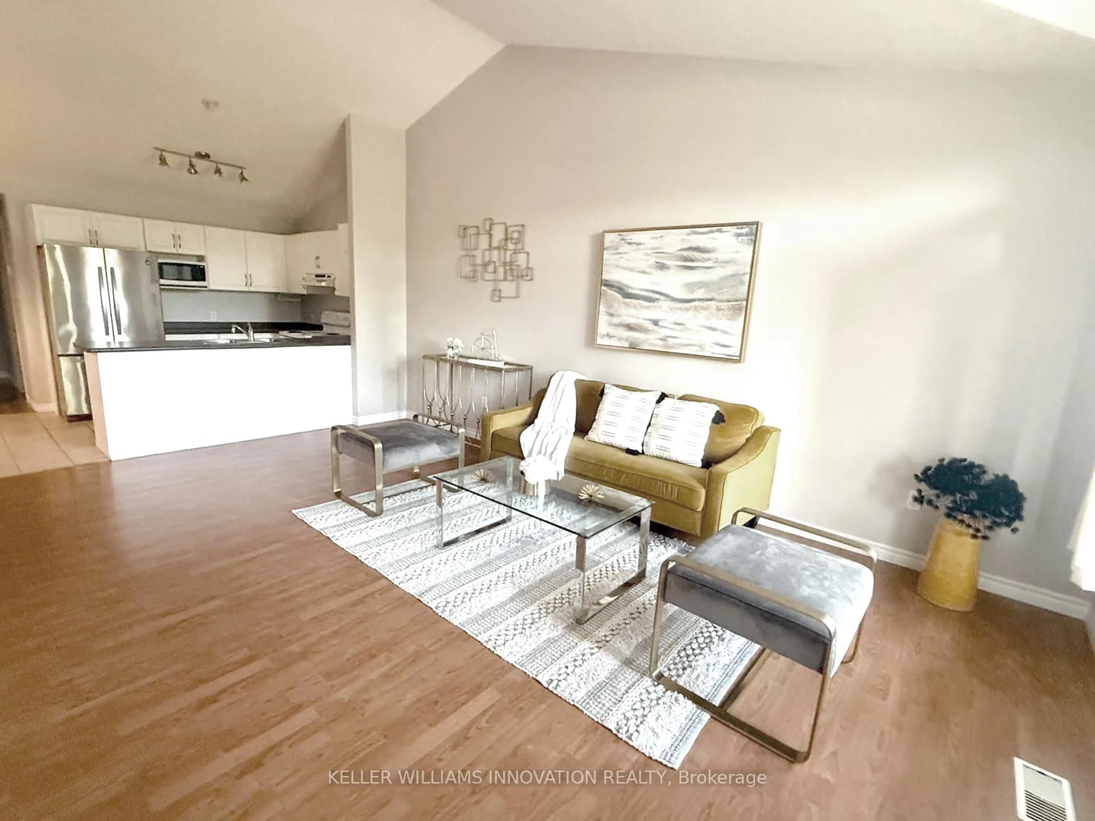 Living room with furniture, wood/laminate floor for 863 Brandenberg Blvd, Waterloo Ontario N2T 2X6