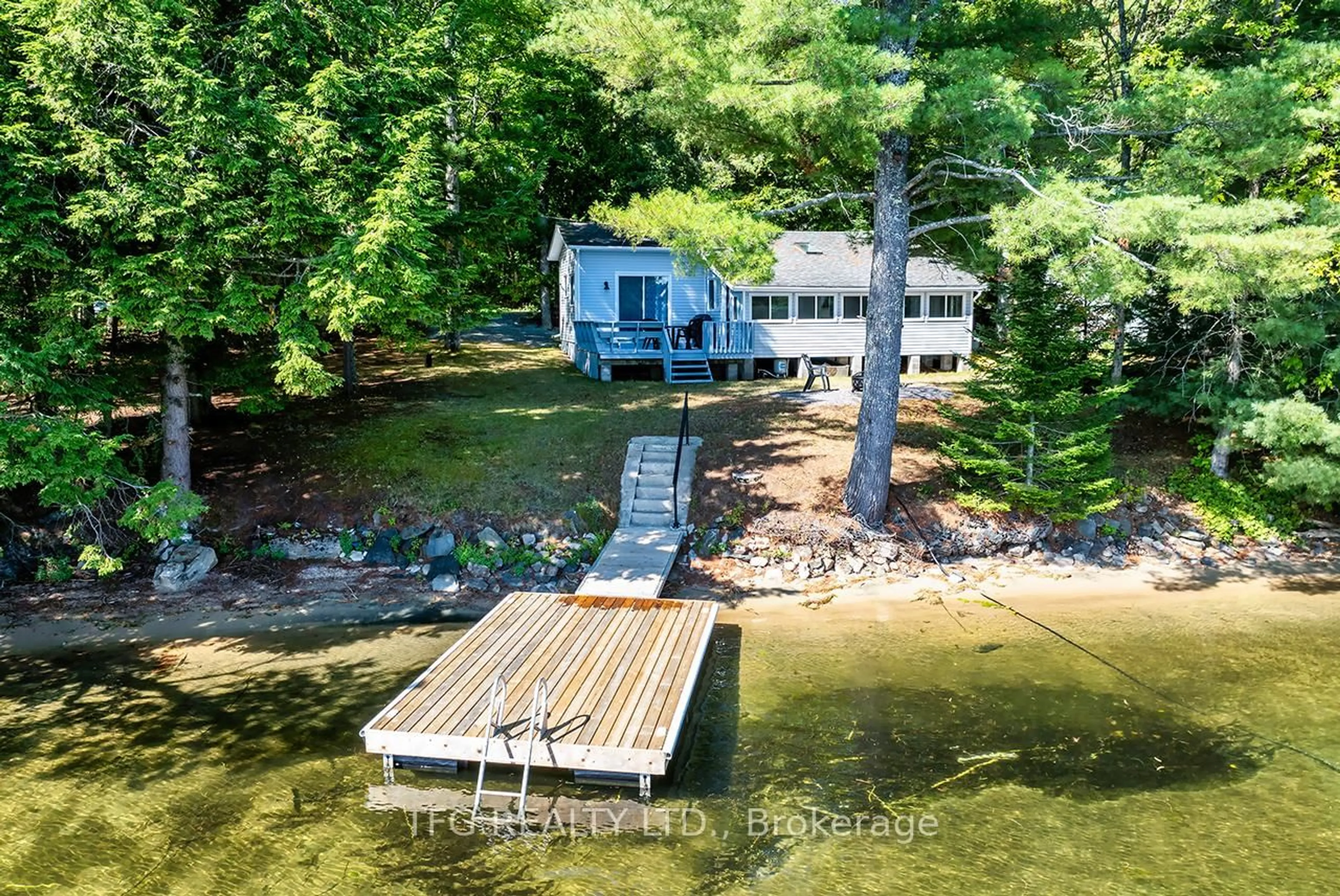 A pic from outside/outdoor area/front of a property/back of a property/a pic from drone, water/lake/river/ocean view for 167 Moffat Rd, North Kawartha Ontario K0L 1A0