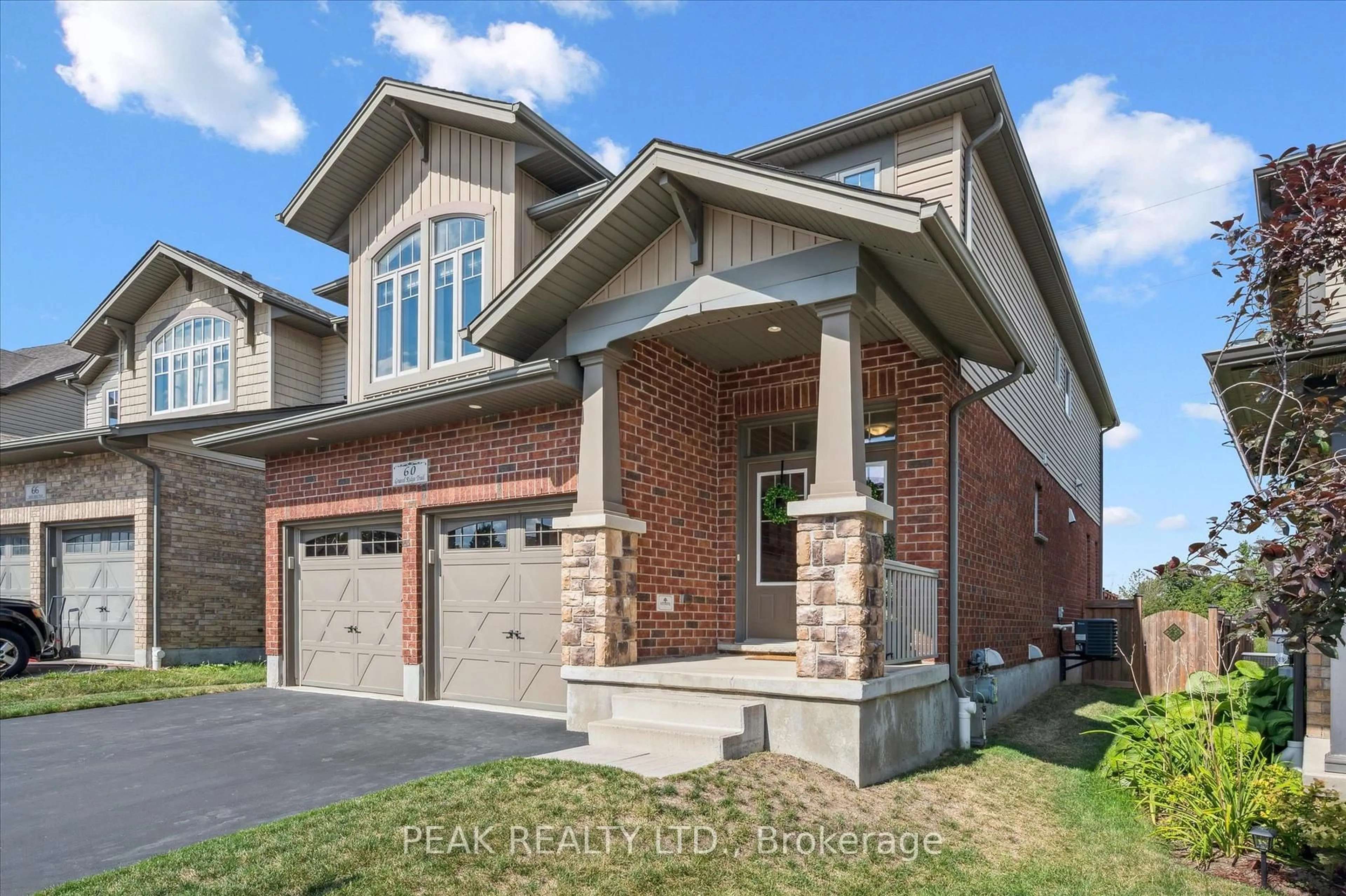Home with brick exterior material, street for 60 Gravel Ridge Tr, Kitchener Ontario N2E 0B8