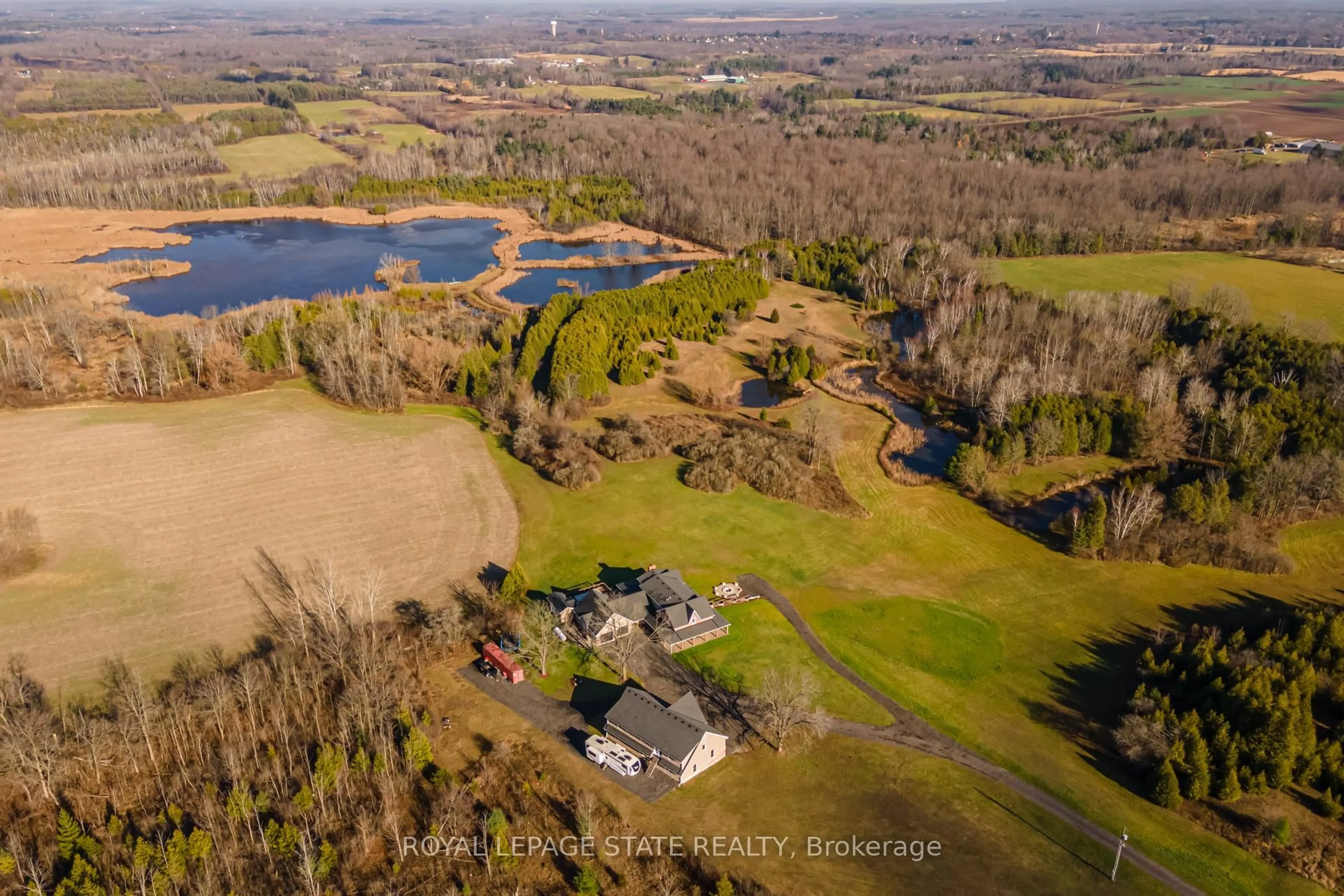 A pic from outside/outdoor area/front of a property/back of a property/a pic from drone, water/lake/river/ocean view for 1041 Concession 8 RR 3 W, Hamilton Ontario N0B 2J0