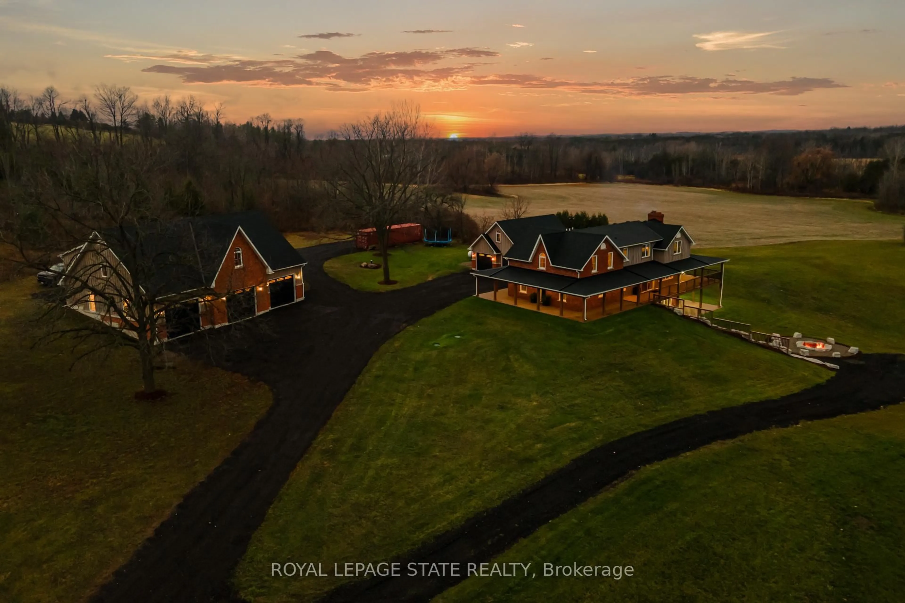 A pic from outside/outdoor area/front of a property/back of a property/a pic from drone, water/lake/river/ocean view for 1041 Concession 8 RR 3 W, Hamilton Ontario N0B 2J0
