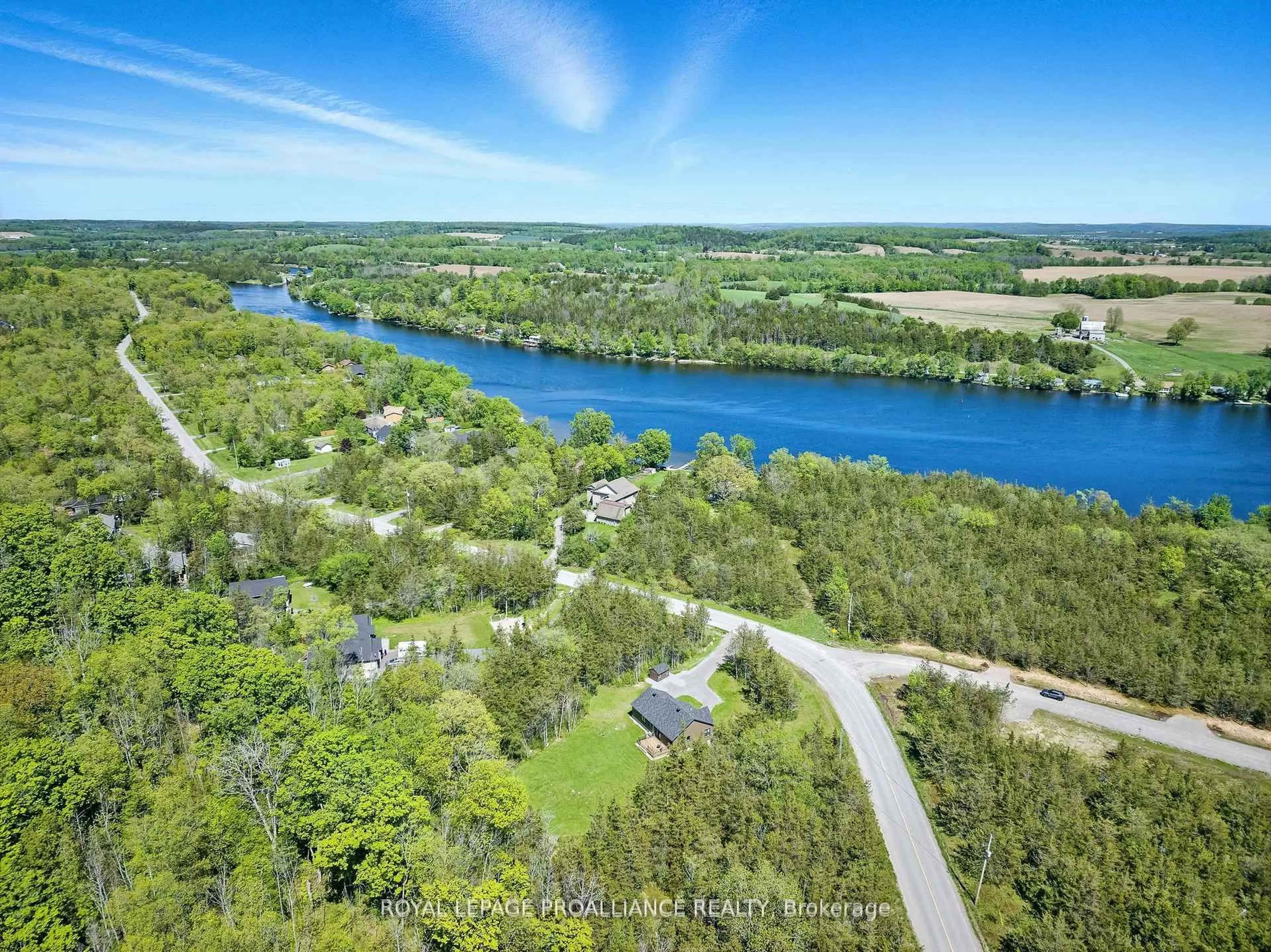 A pic from outside/outdoor area/front of a property/back of a property/a pic from drone, water/lake/river/ocean view for 228 Meyers Island Rd, Trent Hills Ontario K0L 1L0